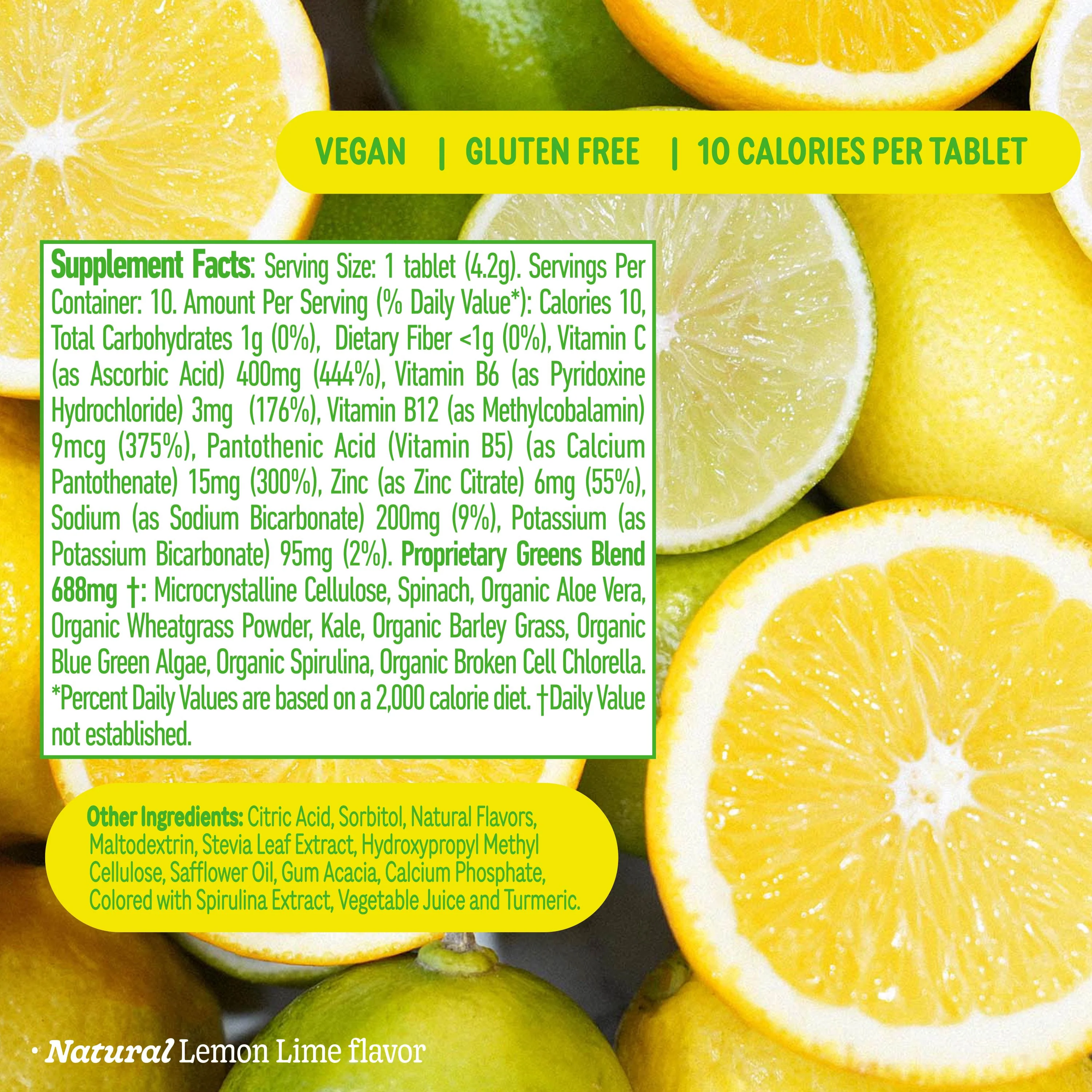 Super Greens Tablet - Lemon Lime - Image 5