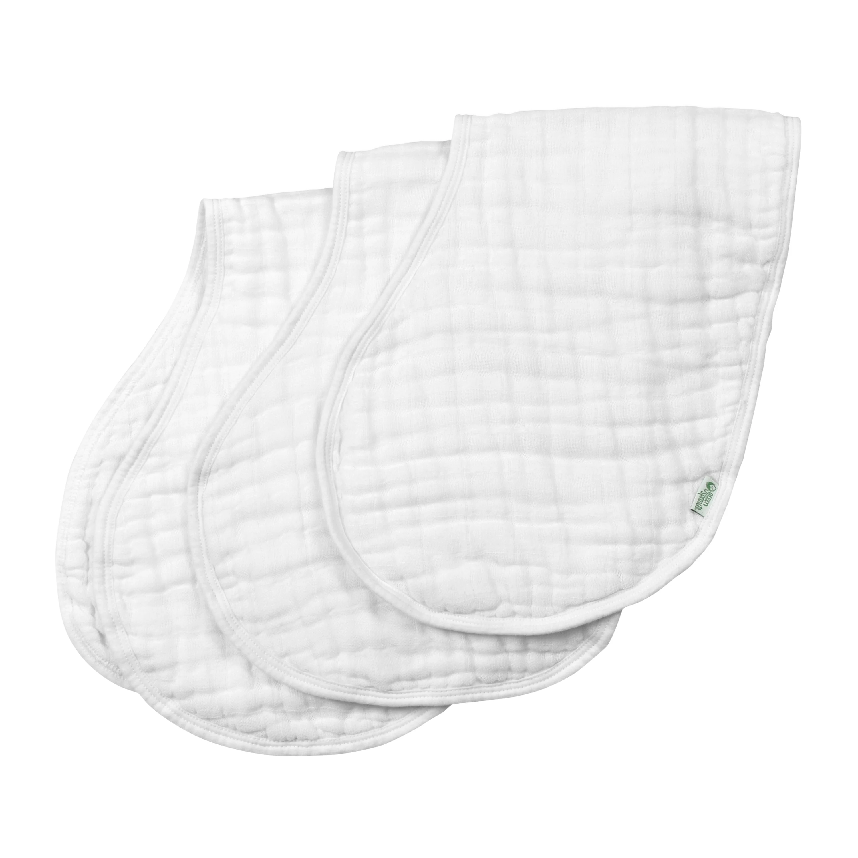100% Certified Organic Cotton Muslin Burp Cloths - Image 2