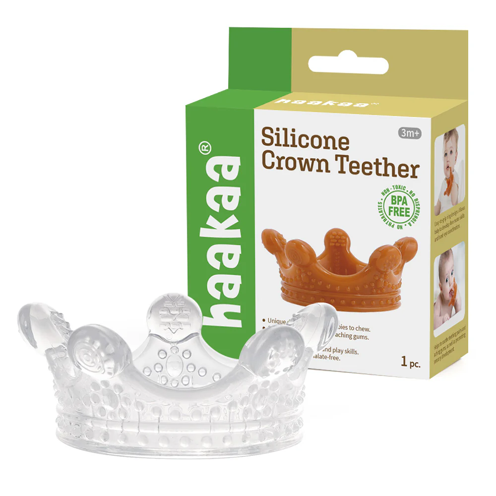 100% Food Grade Silicone Sensory Development Crown Teether - Image 3