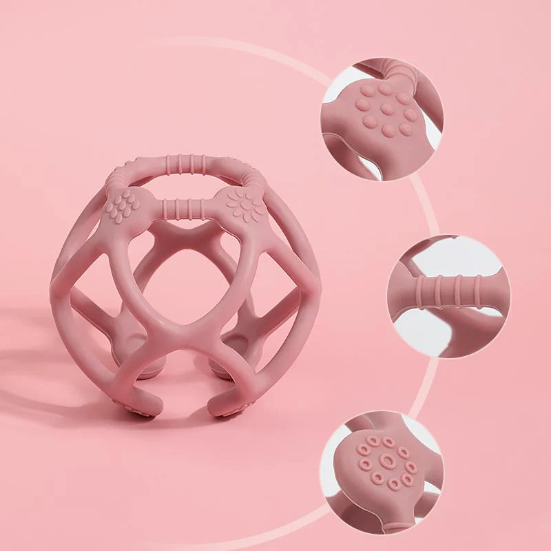 3-in-1 Teething Ball, Soothing, Sensory Play & Promotes Fine Motor Skills - 100% Food Grade Silicone - Image 2