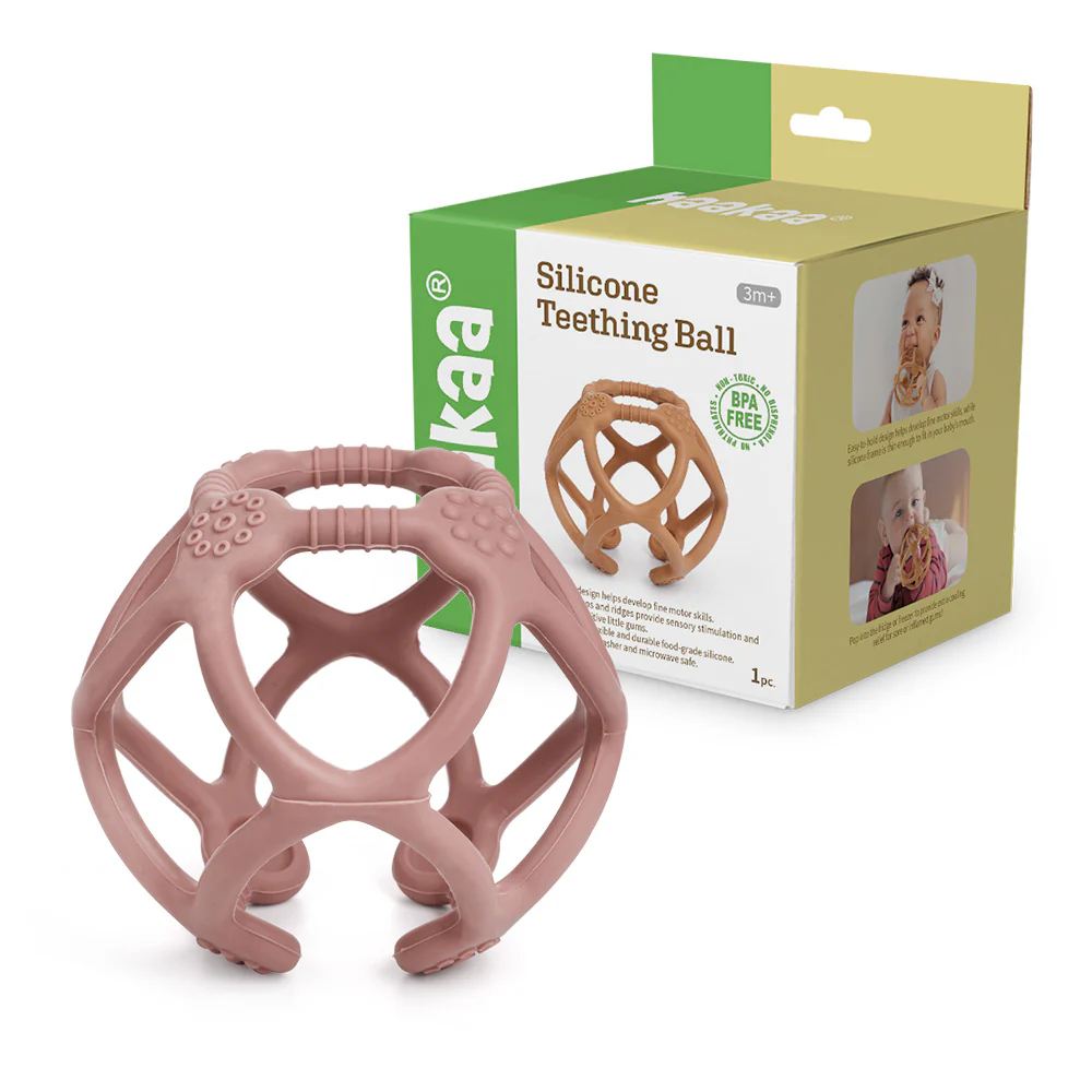 3-in-1 Teething Ball, Soothing, Sensory Play & Promotes Fine Motor Skills - 100% Food Grade Silicone - Image 6