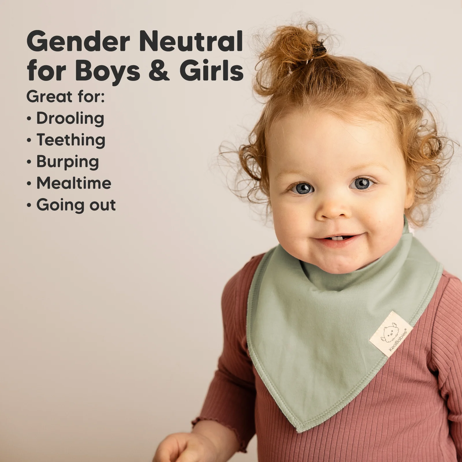 GOTS Certified, 100% Organic Cotton Bandana Bibs, Set of 8 - Image 7