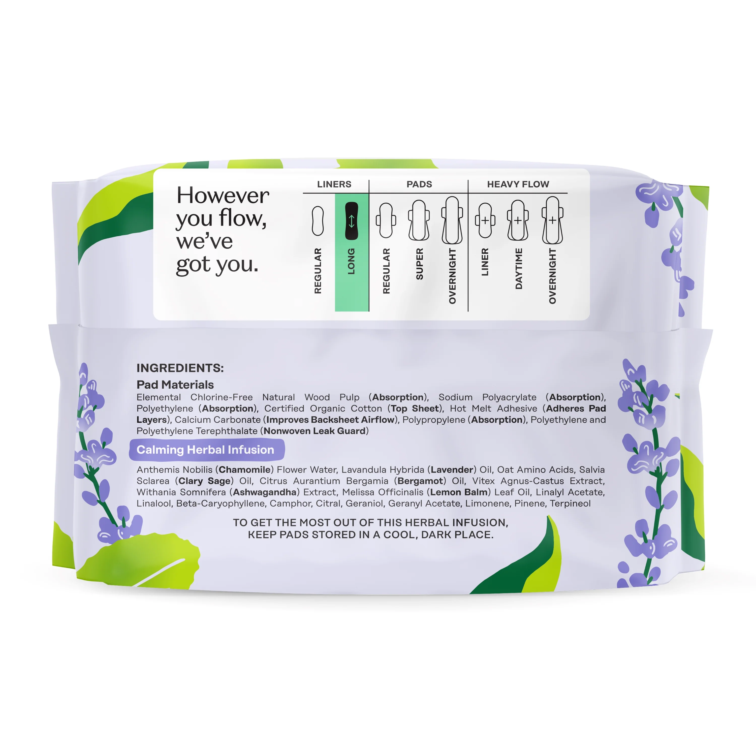 Long Liners - 100% Organic Cotton Cover Calming Herbal Infusion - Image 9