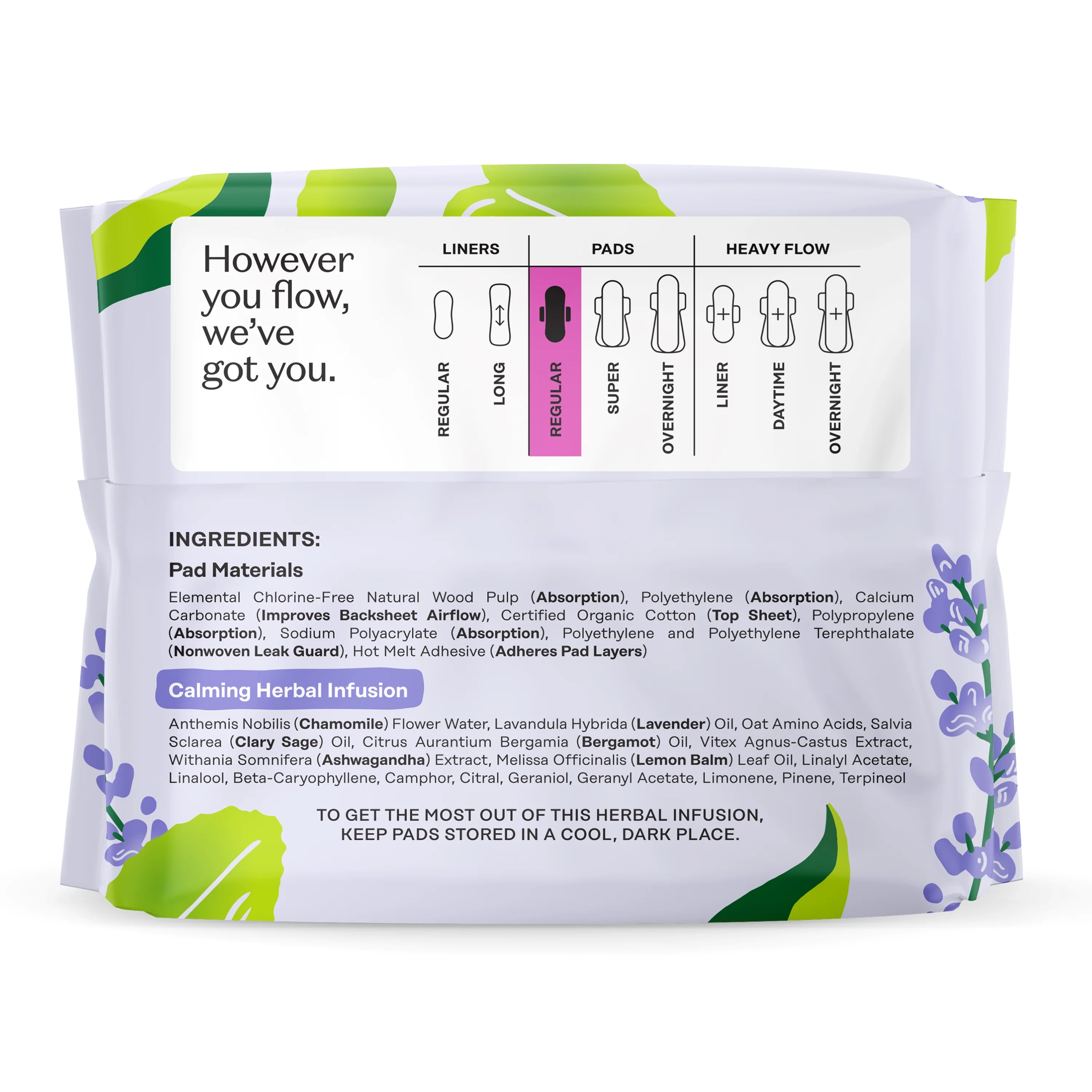 Regular Pads - 100% Organic Cotton Cover Calming Herbal Infusion - Image 9