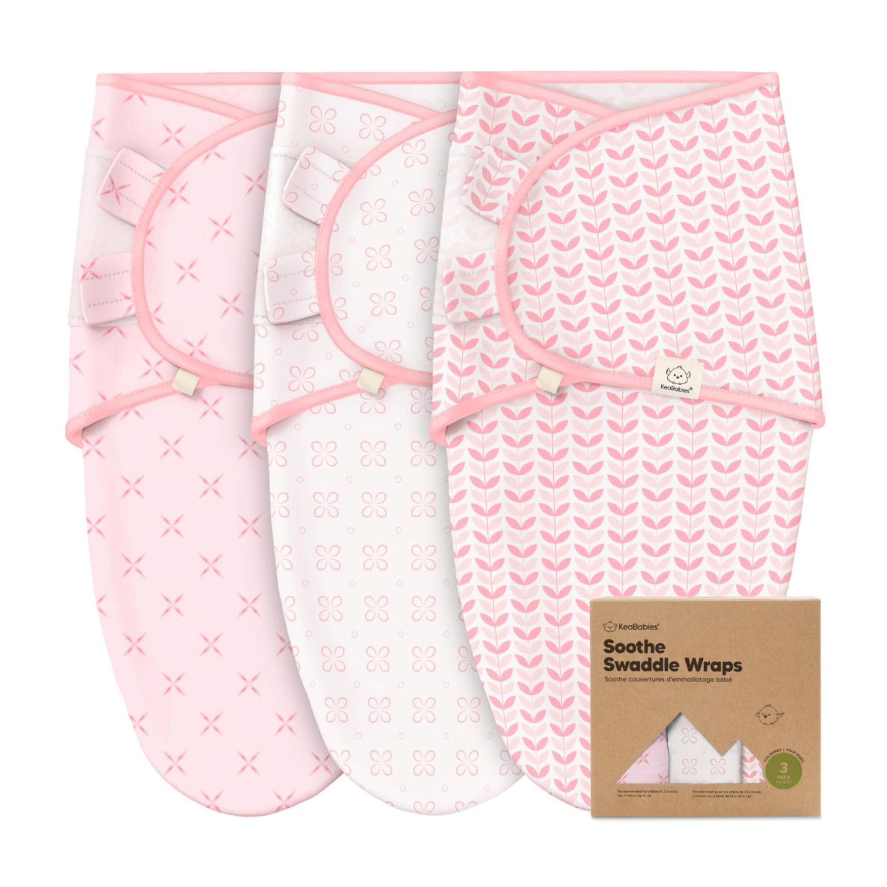 GOTS Certified, 100% Organic Cotton Soothe Swaddle Wraps, Set of 3 - Image 13