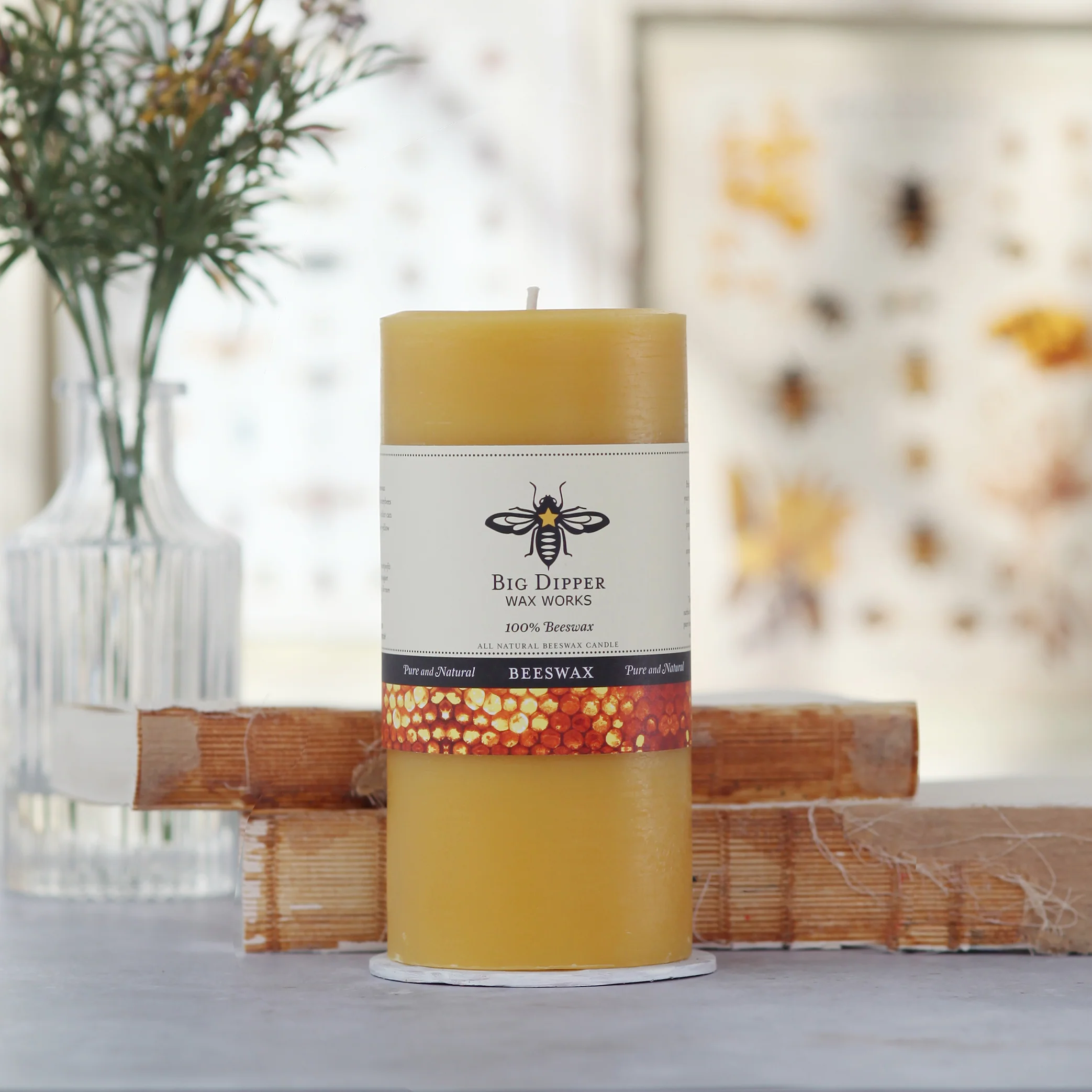100% Pure Beeswax Pillar Candle - Image 18