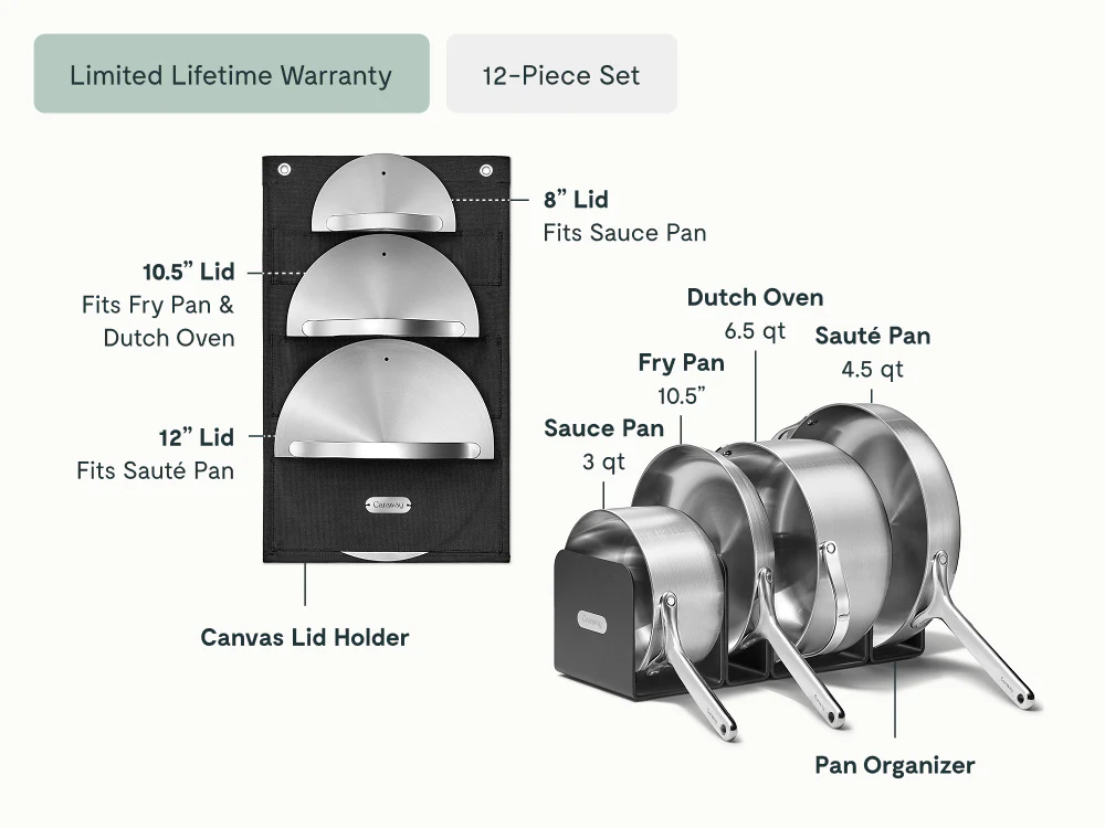 12-Piece Stainless Steel Cookware Set With Complimentary Storaget - Image 9