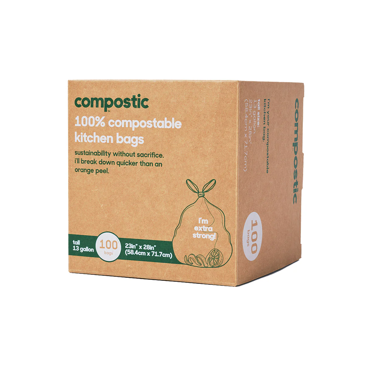 13 Gallon Home Compostable Trash Bags - Image 3