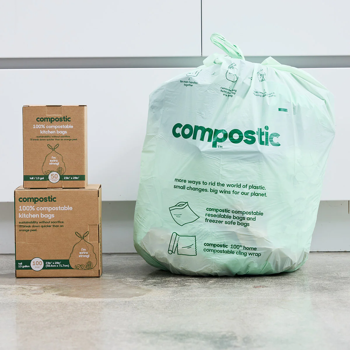 13 Gallon Home Compostable Trash Bags - Image 5