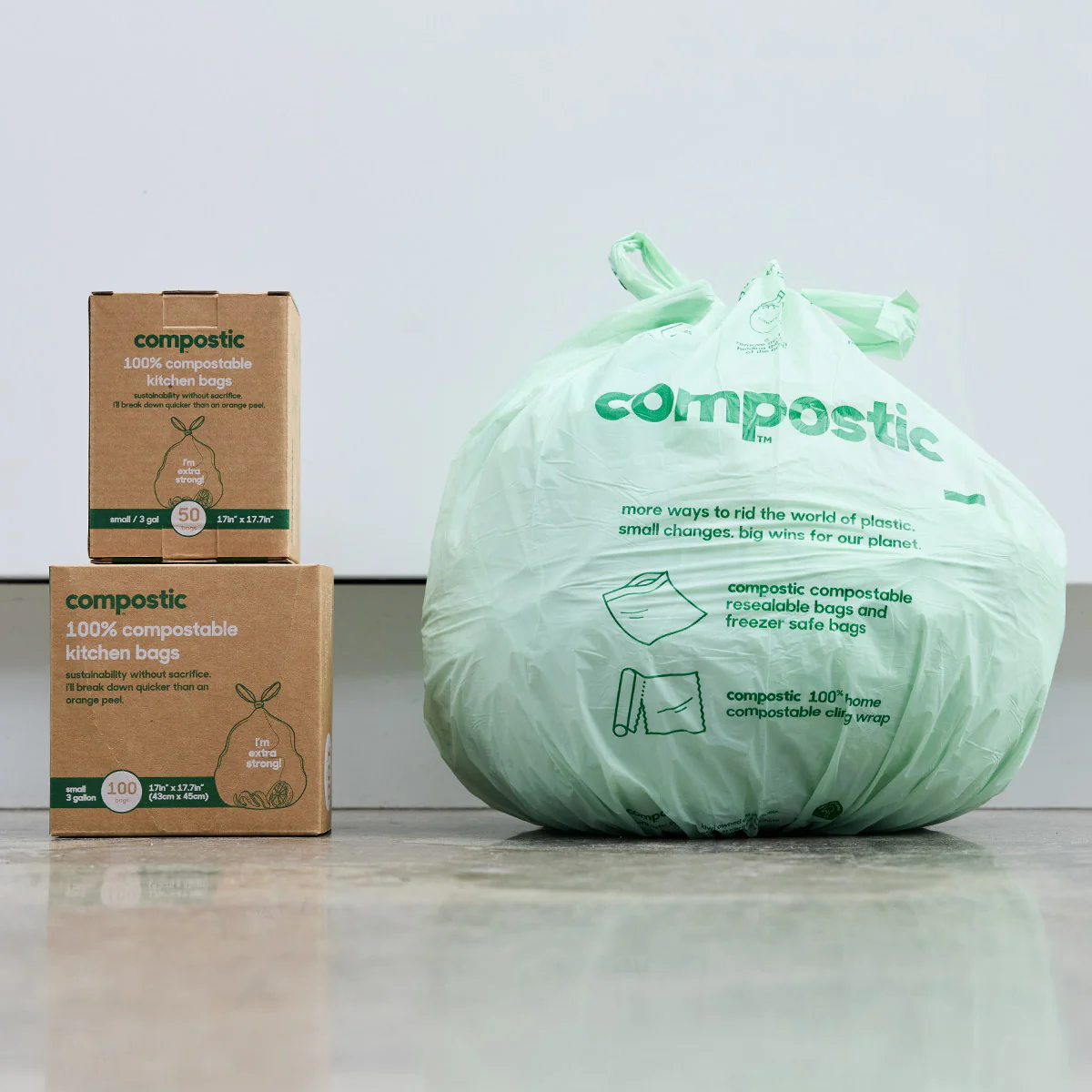 3 Gallon Home Compostable Trash Bags - Image 2