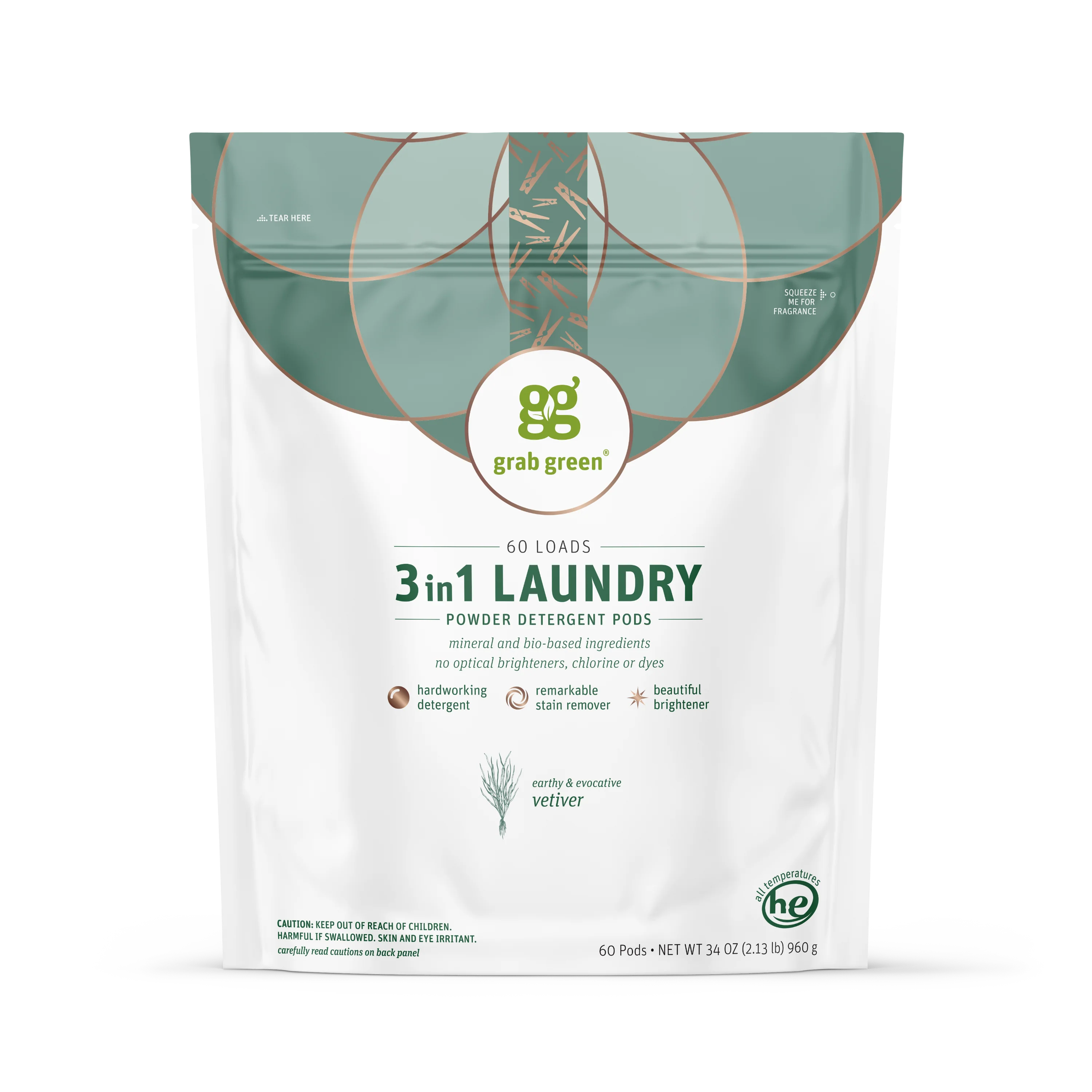 3 in 1 Laundry Detergent Pods - Vetiver - Image 3