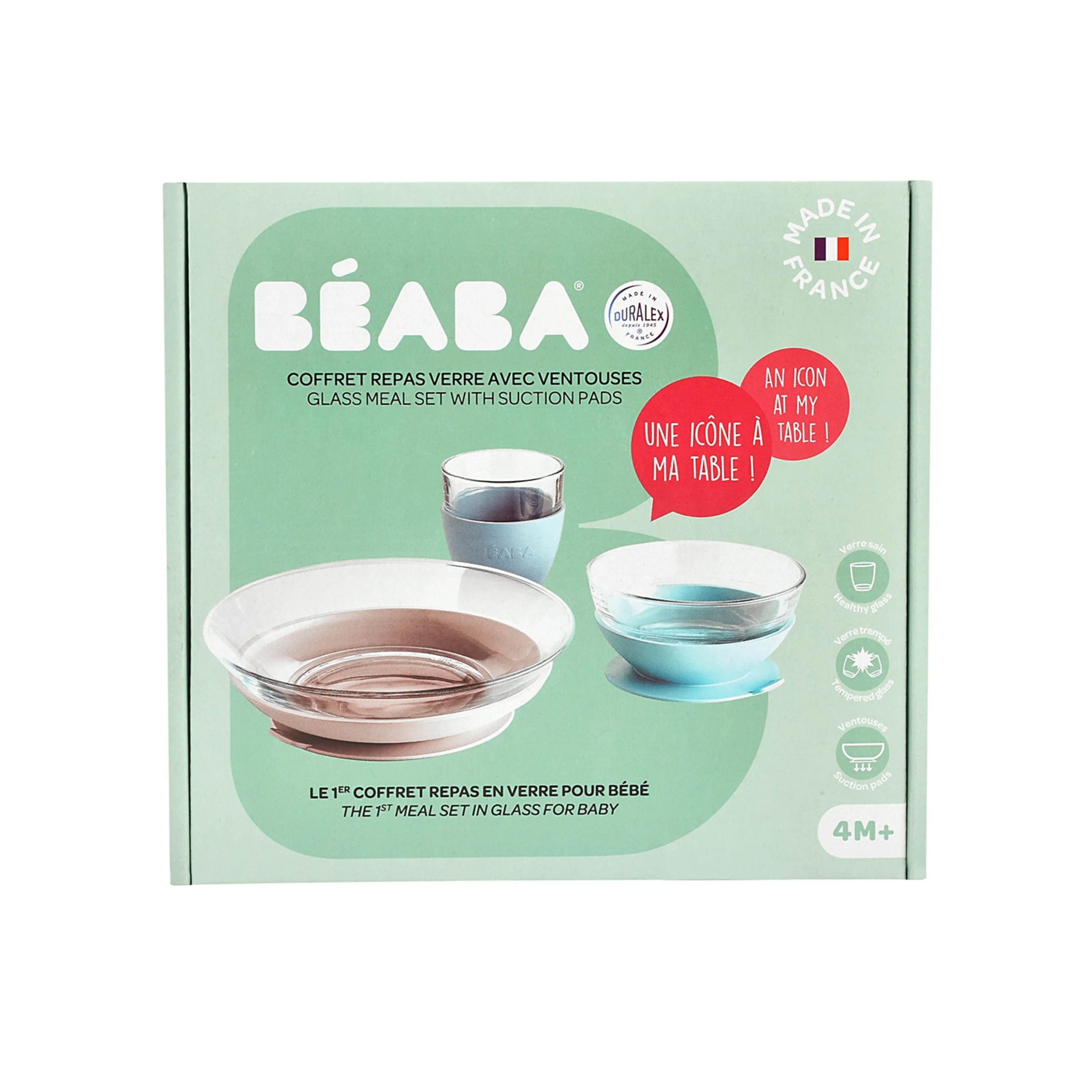 3-Piece Glass Suction Baby and Toddler Feeding Set - Image 3