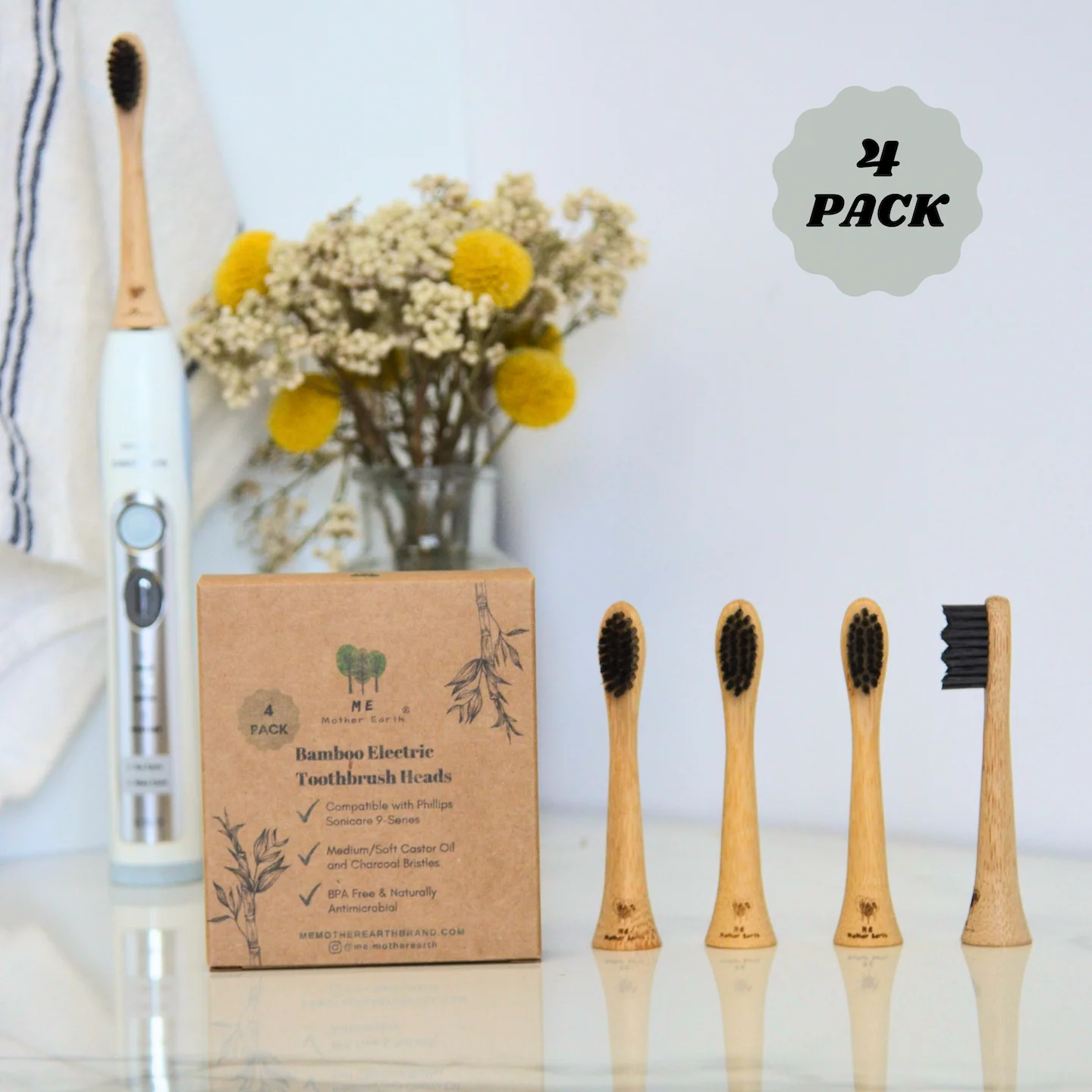 Bamboo Electric Toothbrush Heads - Sonicare Compatible - Image 4