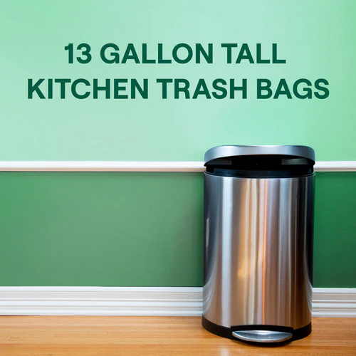 13 Gal Tall Kitchen Drawstring Trash Bags - Image 3