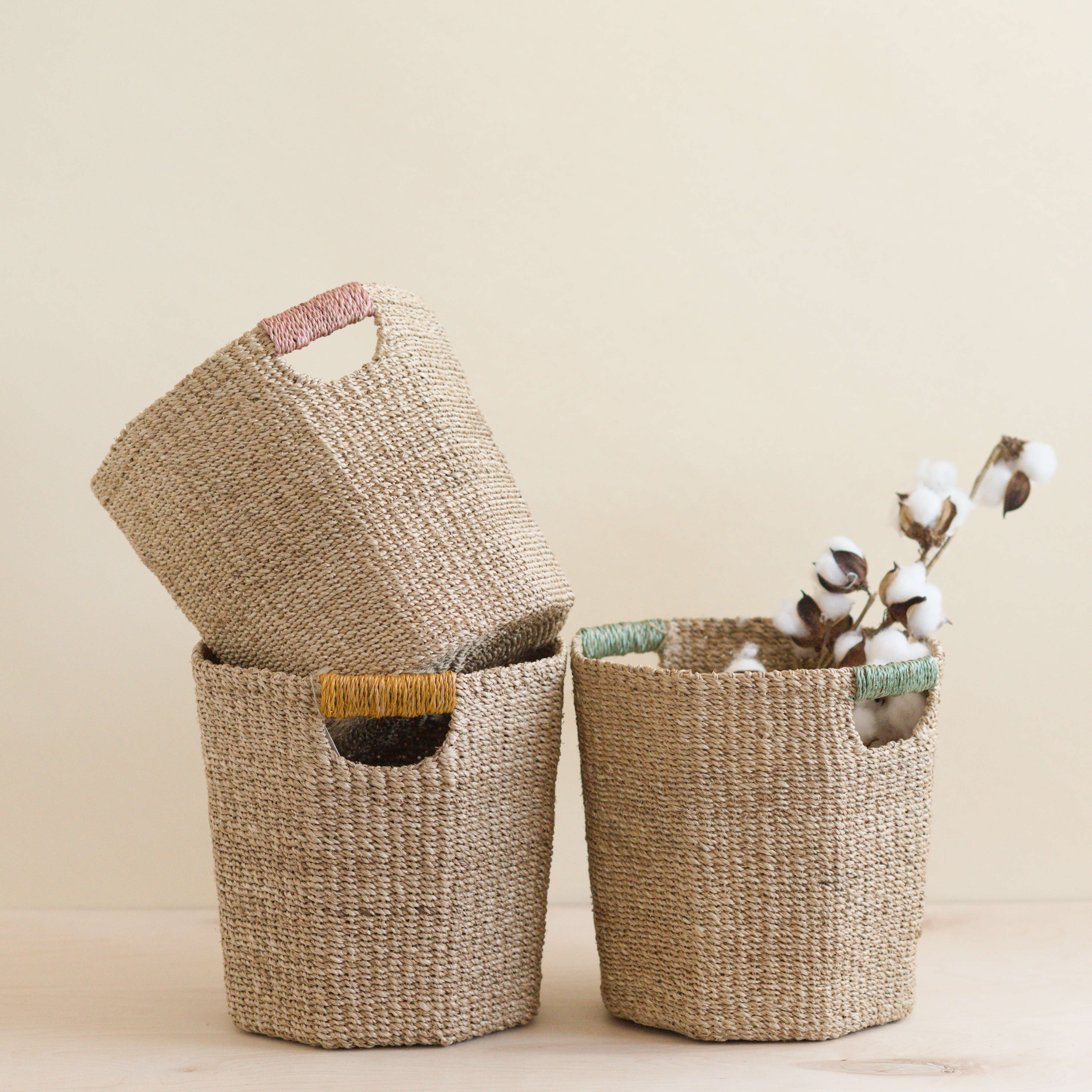 Abaca Octagon Basket - Image 2
