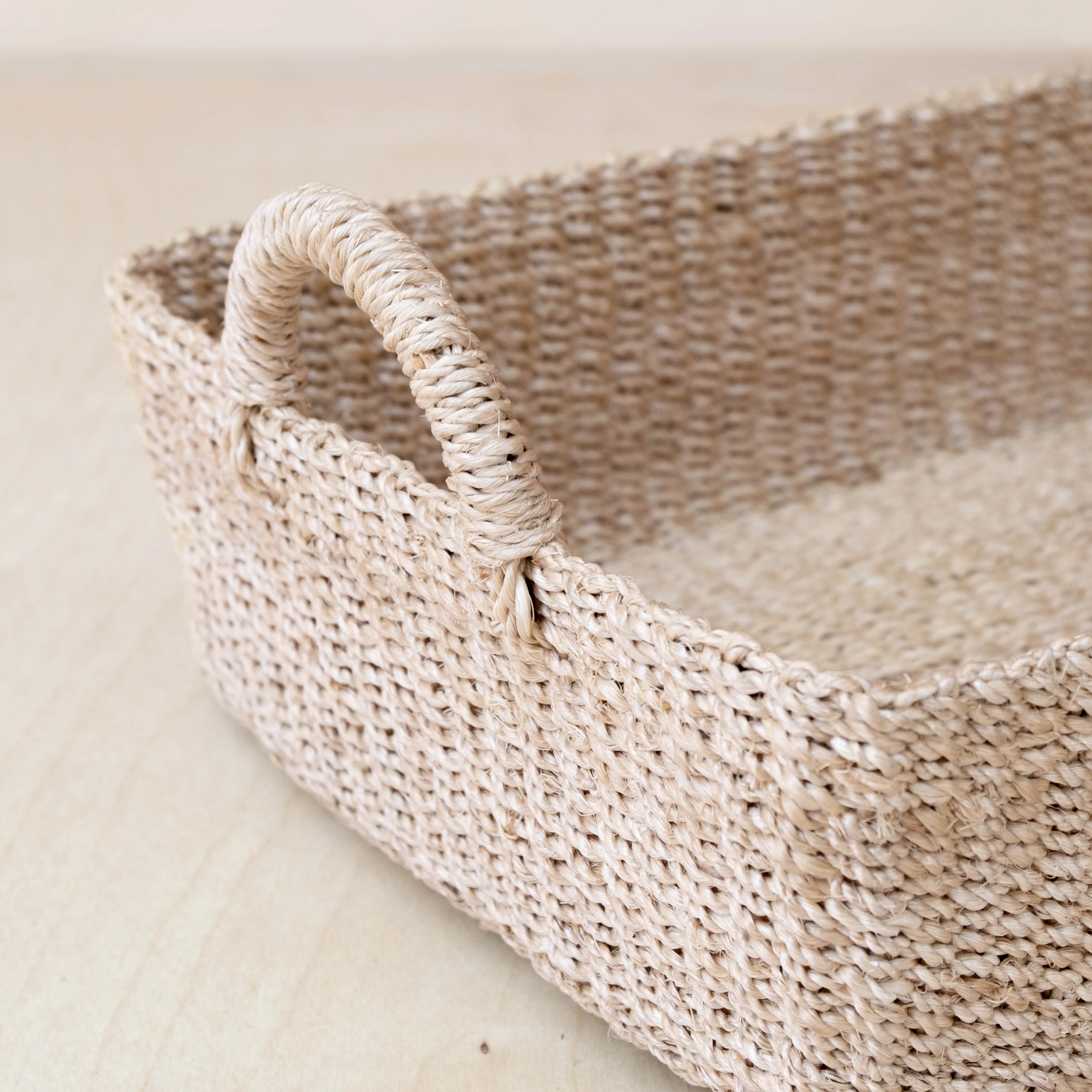 Abaca Rectangle Tray with Handles - Image 2