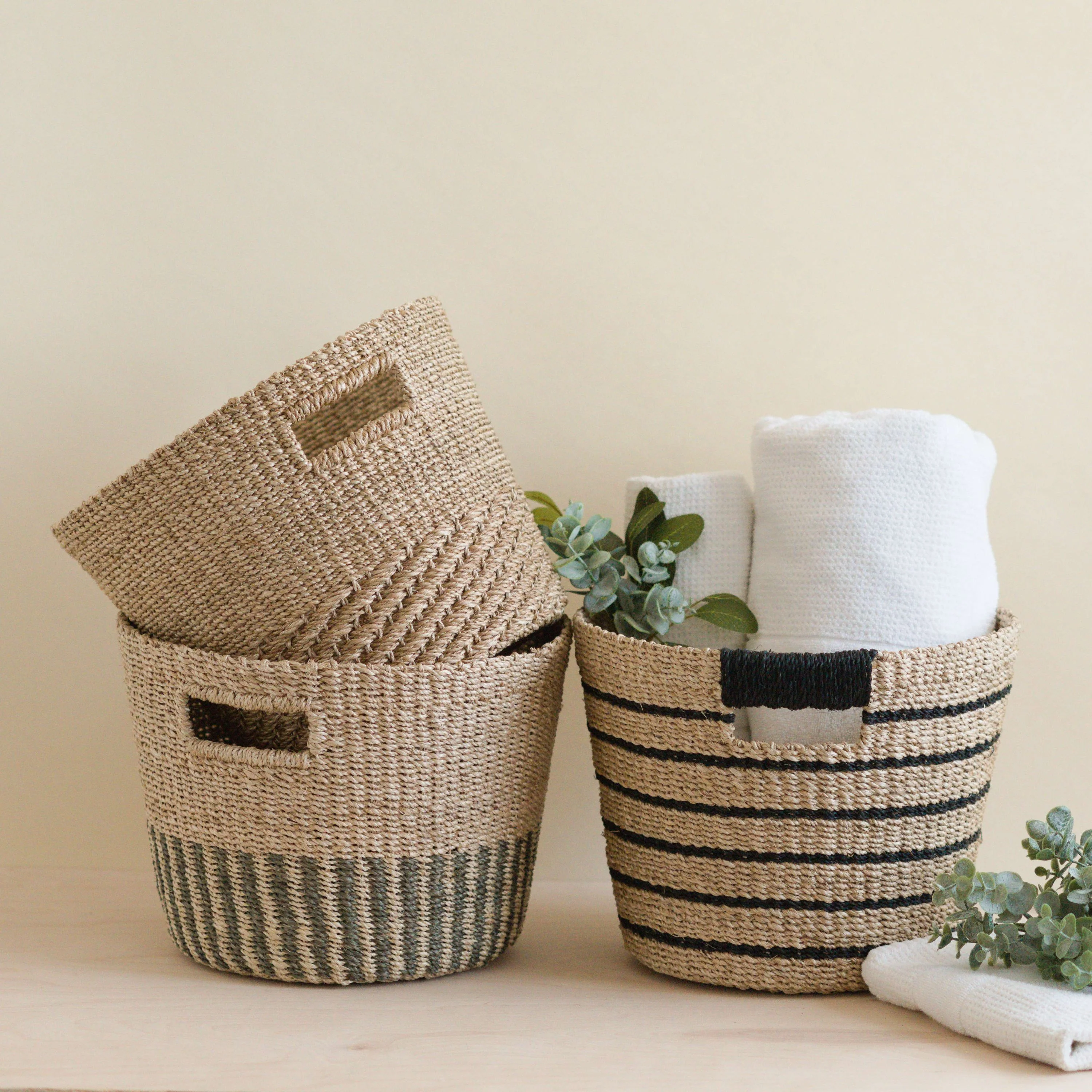 Abaca Tapered Basket - Image 4