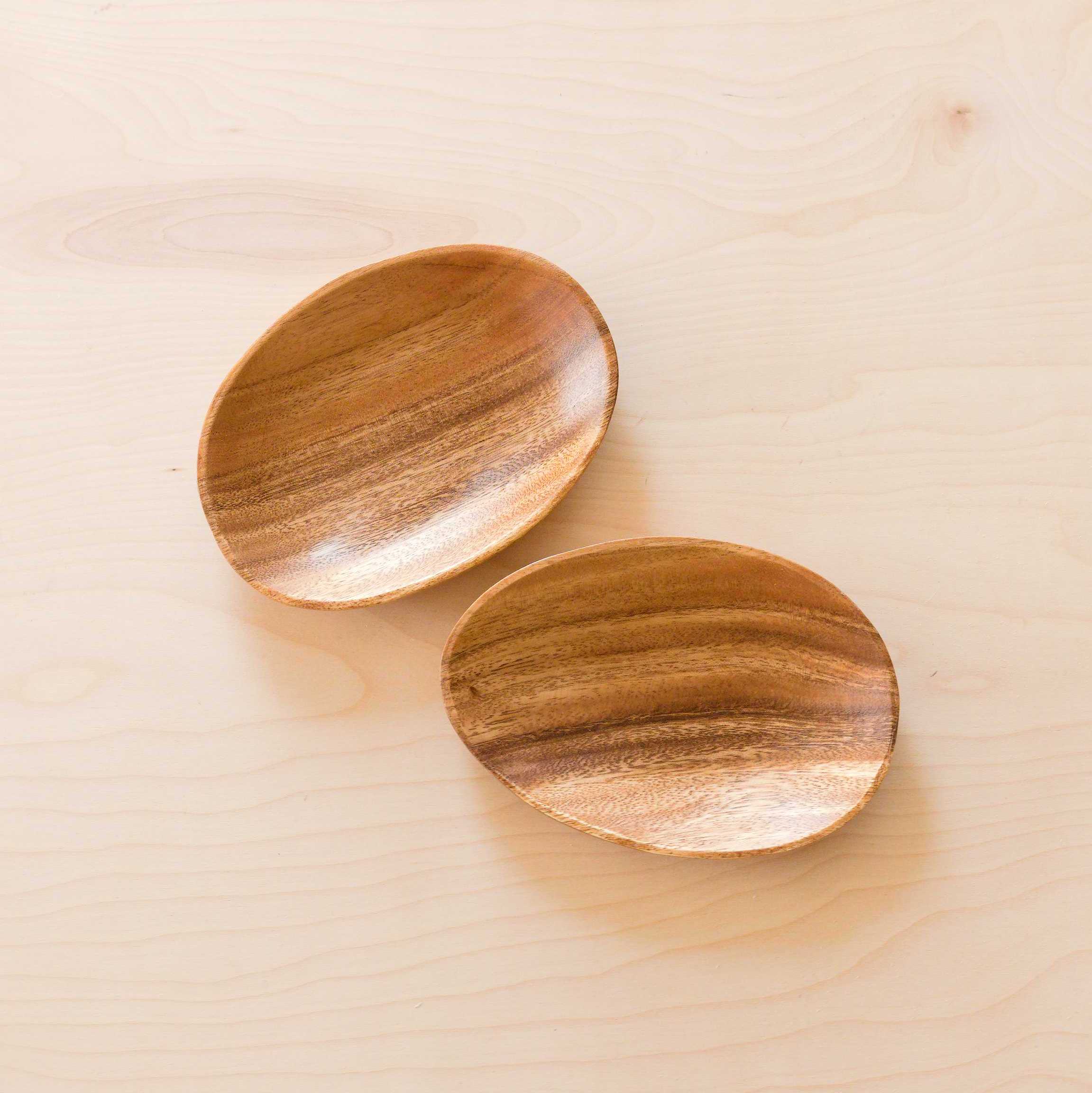 Acacia Oval Plates 7", set of 2 - Image 2