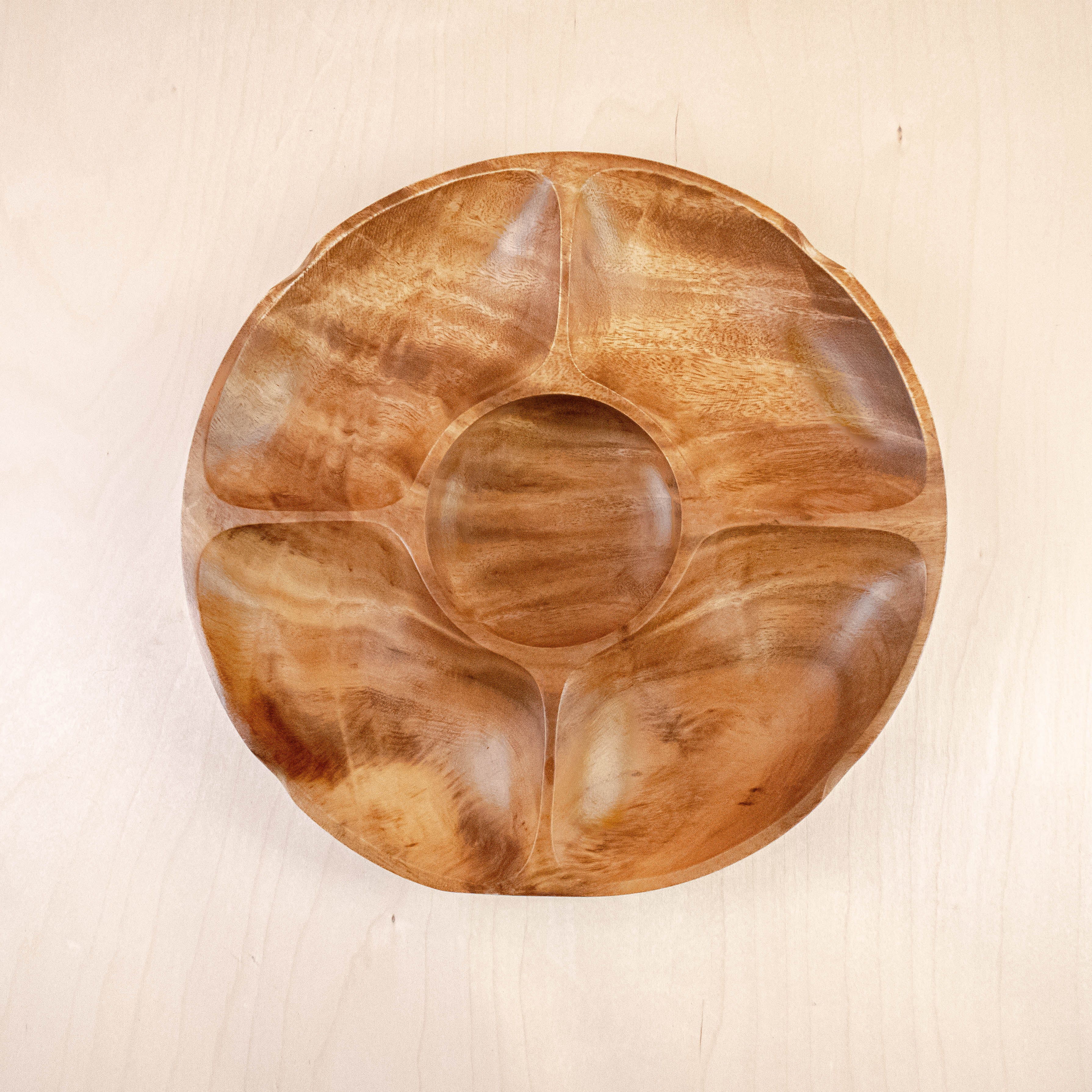 Acacia Serving Tray 5-Compartment - Image 4