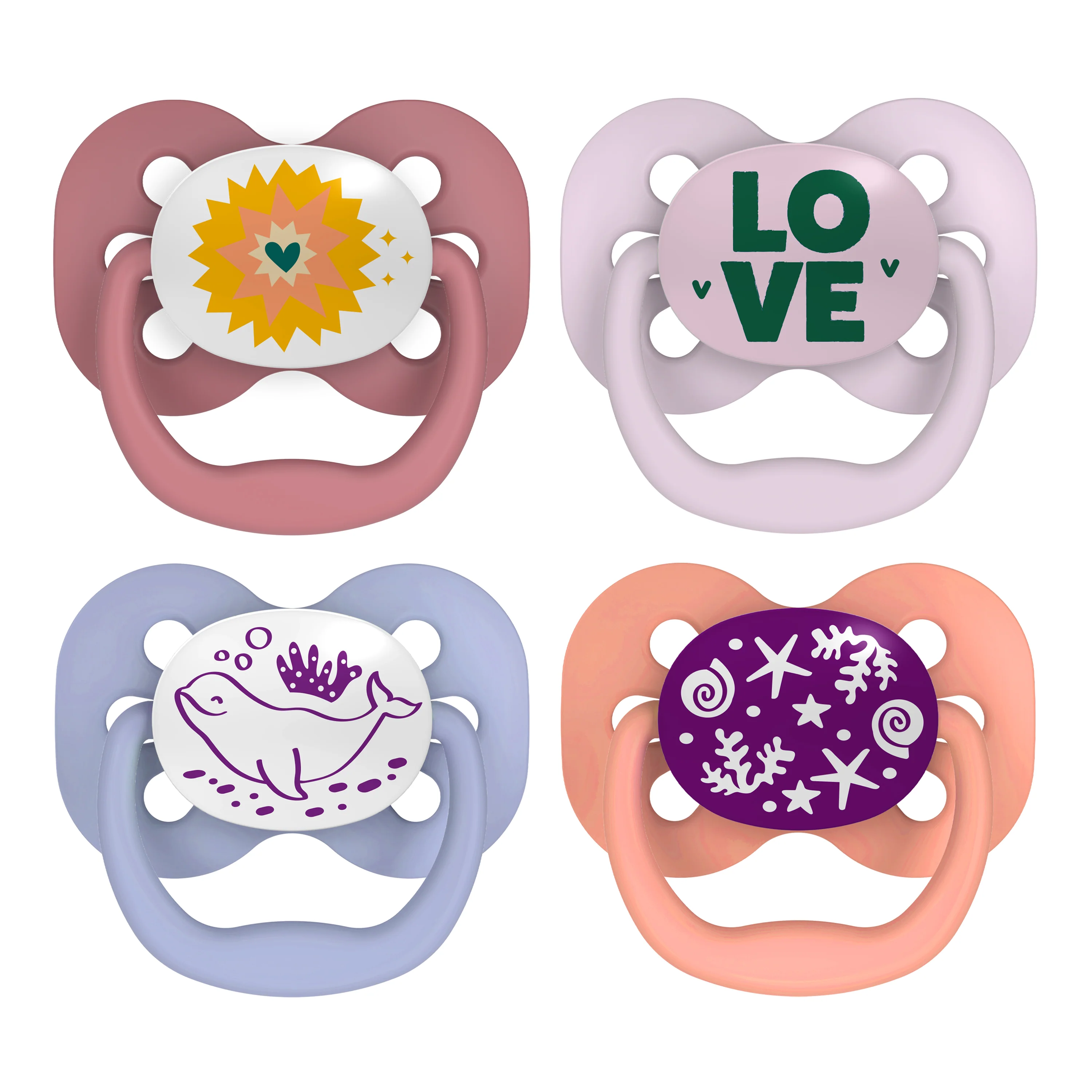 Advantage Glow-in-the-Dark Baby Pacifier, Stage 1, Fully Symmetrical Soother with Soft Silicone Bulb - Image 6