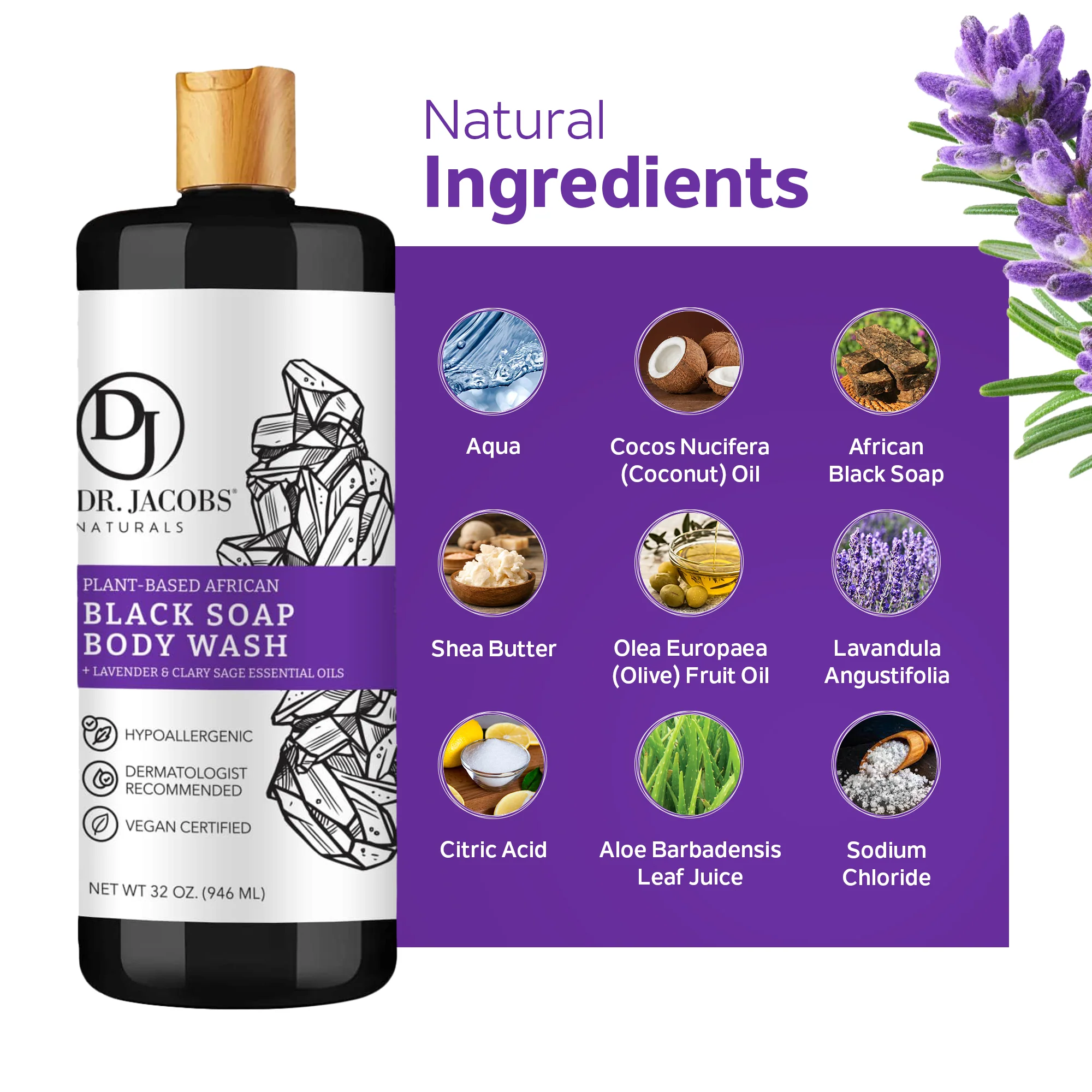 African Black Soap Body Wash - Image 6