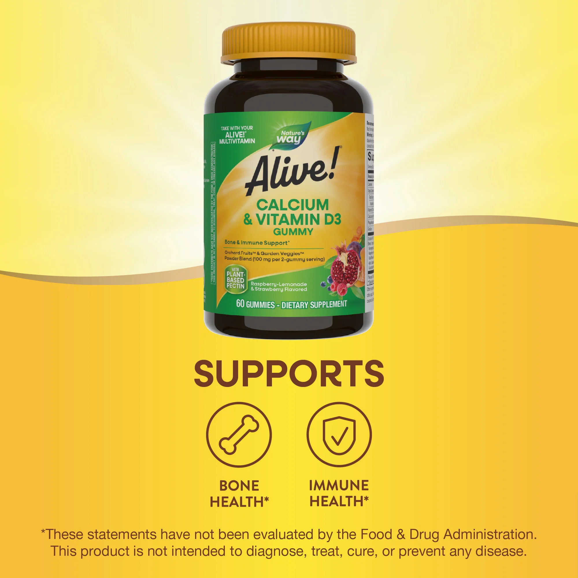 Alive!® Calcium + D3 Gummy - For Bone & Immune Support - Image 7