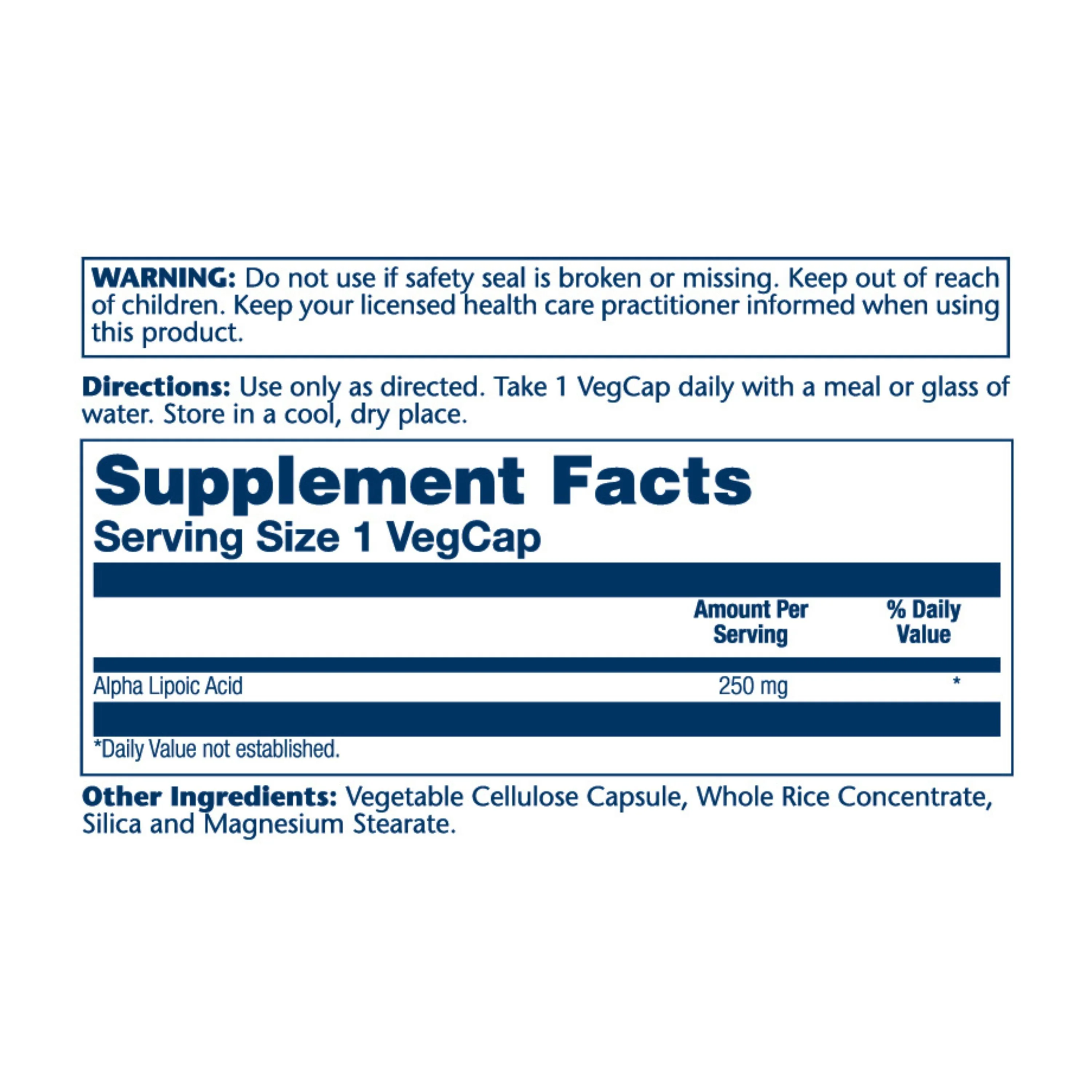 Alpha Lipoic Acid, 250 mg - Image 2
