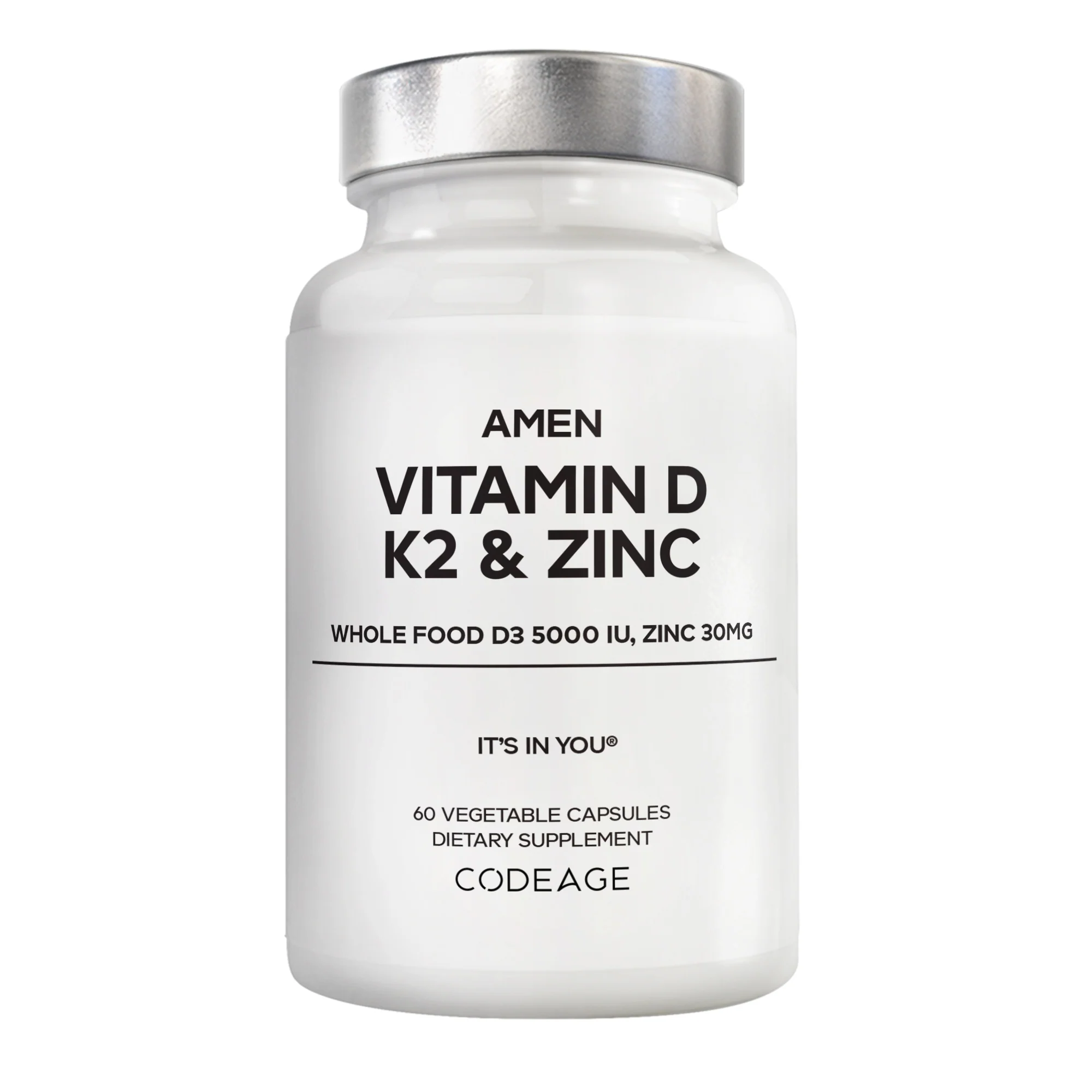 Amen Vitamin D, K2 & Zinc Capsules