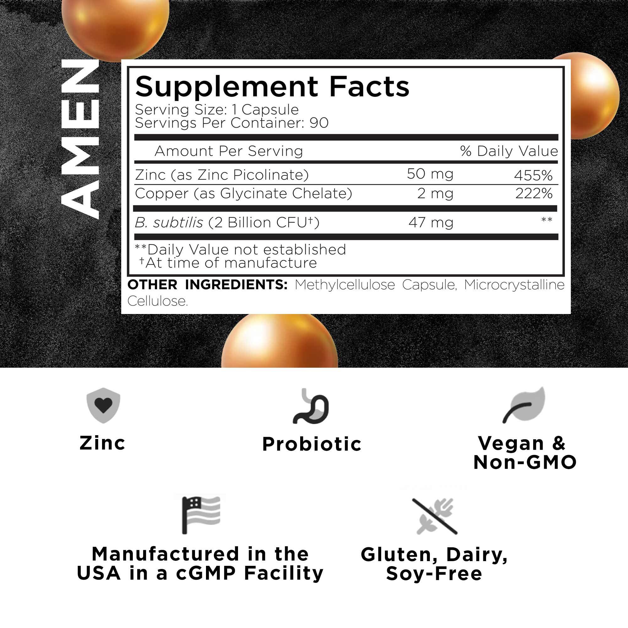 Amen Zinc Copper with Probiotics - Image 5