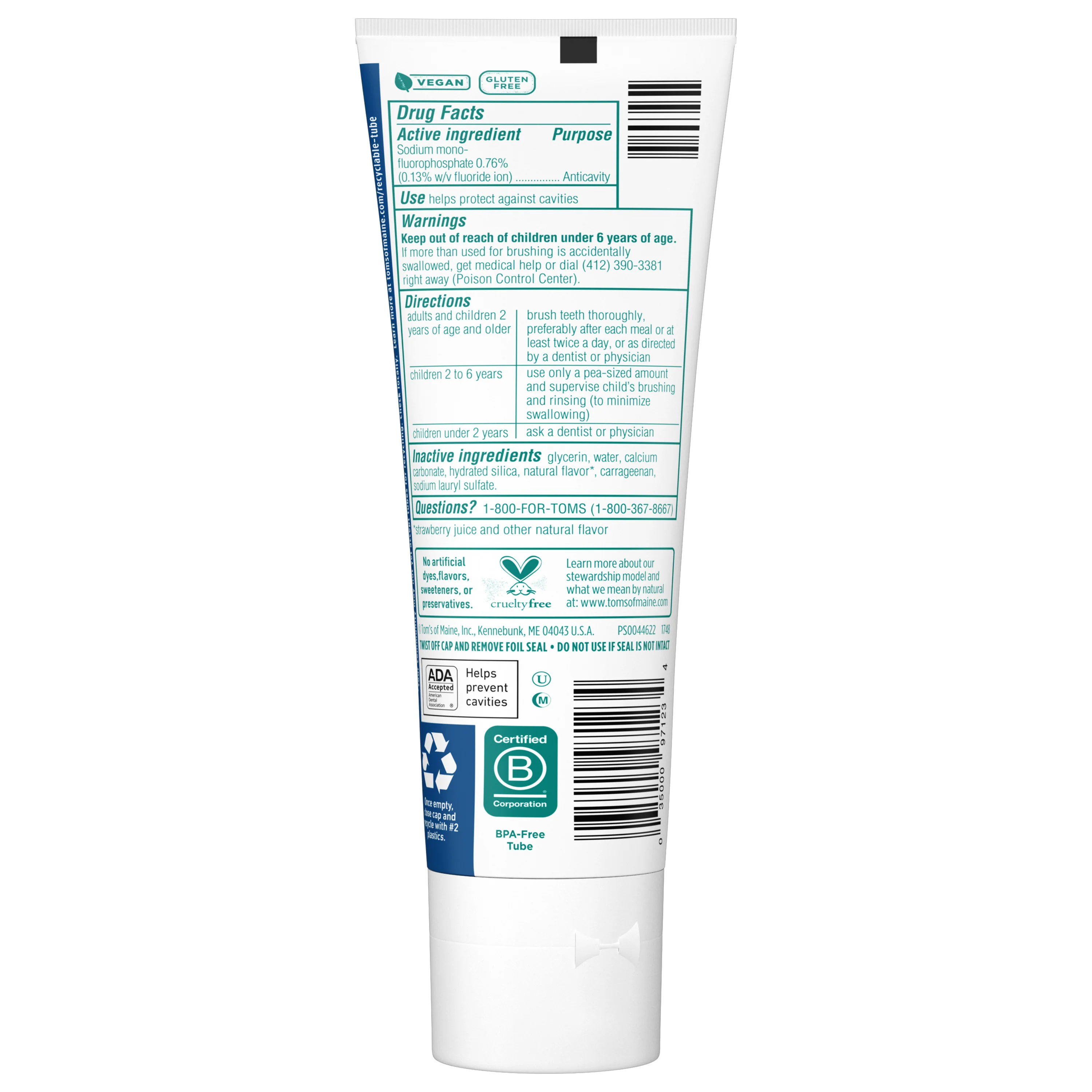 Children's Silly Strawberry Fluoride Toothpaste - Image 4