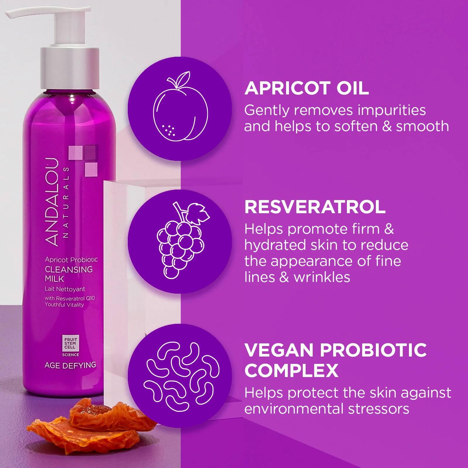 Age Defying Apricot Probiotic Cleansing Milk - Image 4