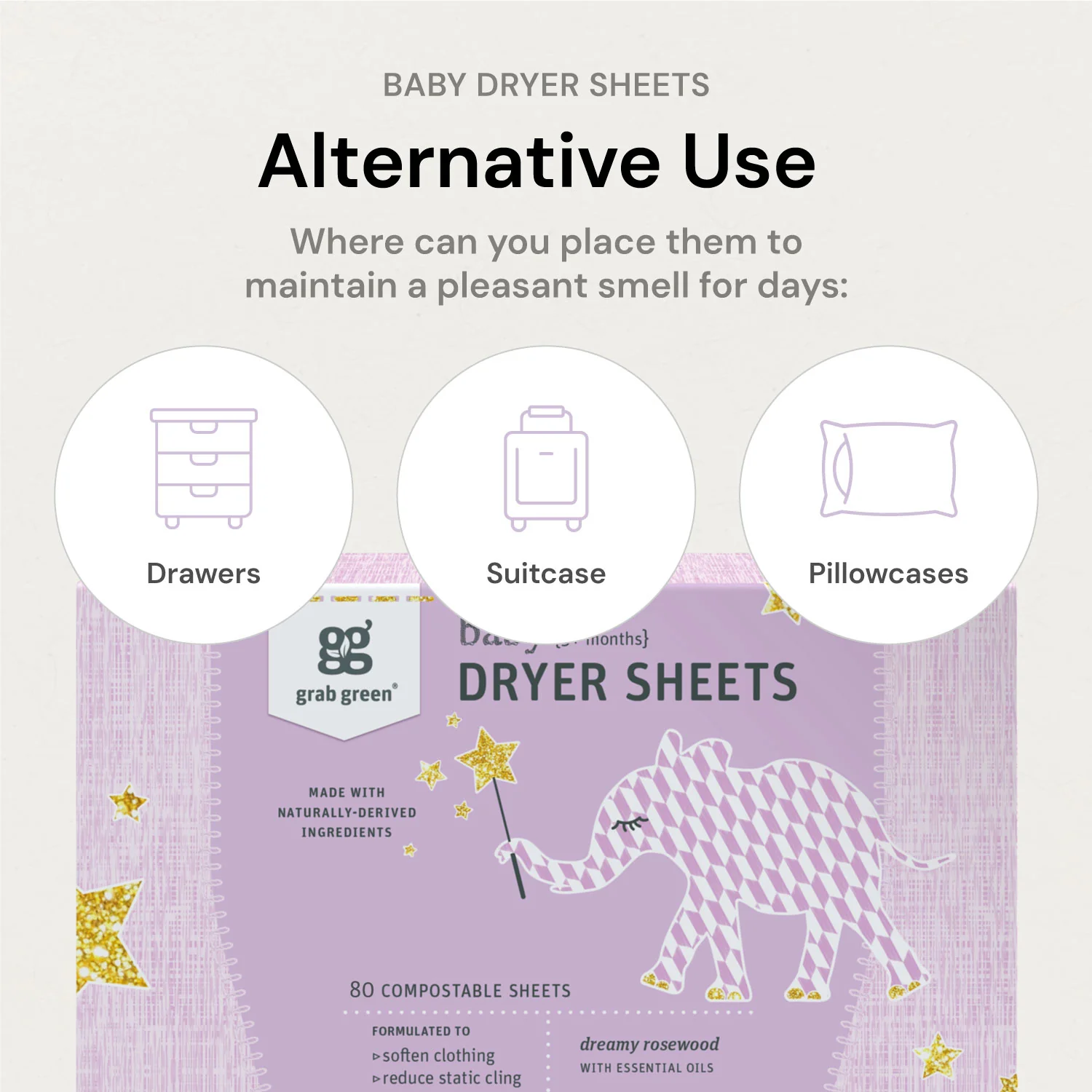 Baby Dryer Sheets (5+ Months) - Rosewood - Image 4
