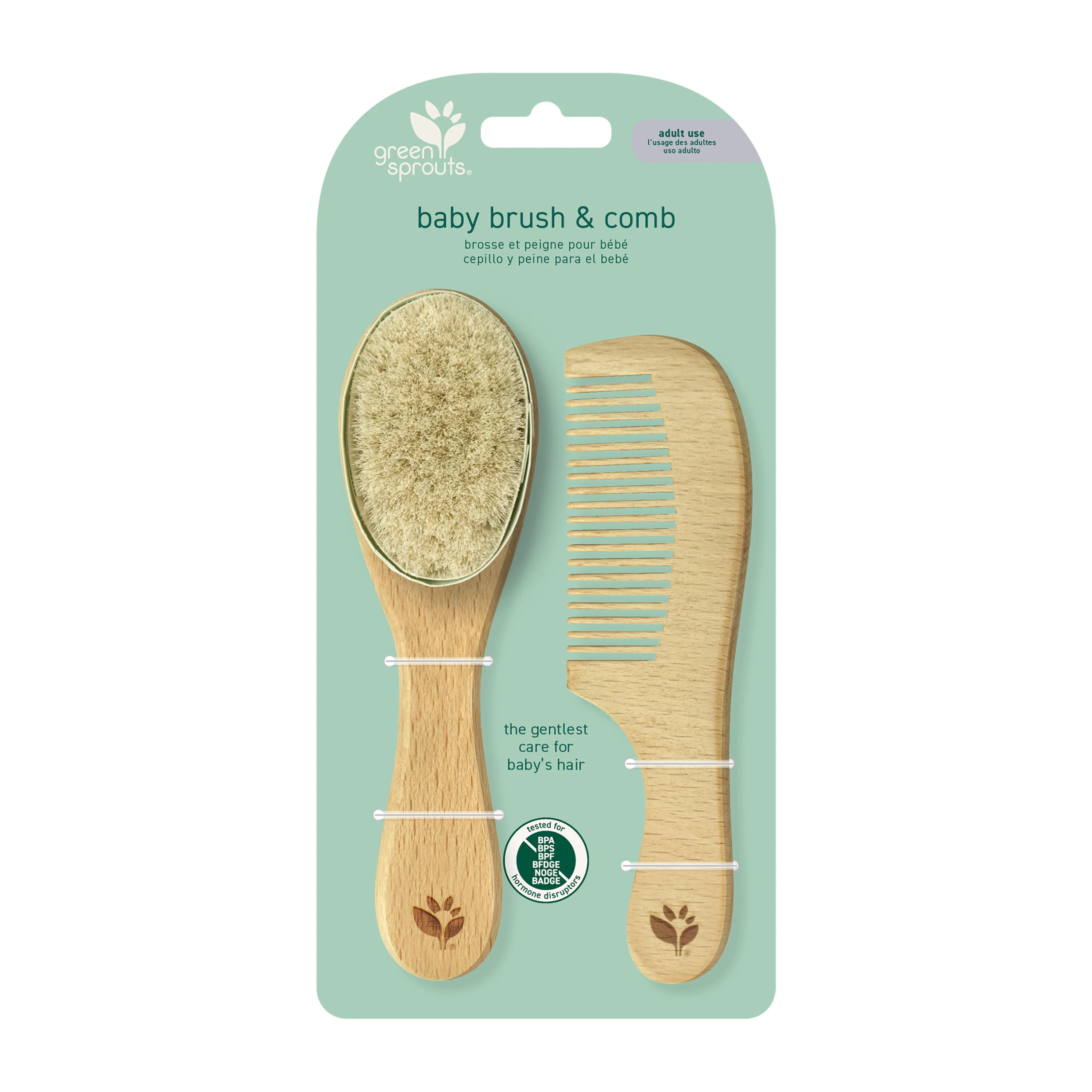 Baby Goat-Hair Brush & Comb Set for Baby's Delicate Scalp - Image 4