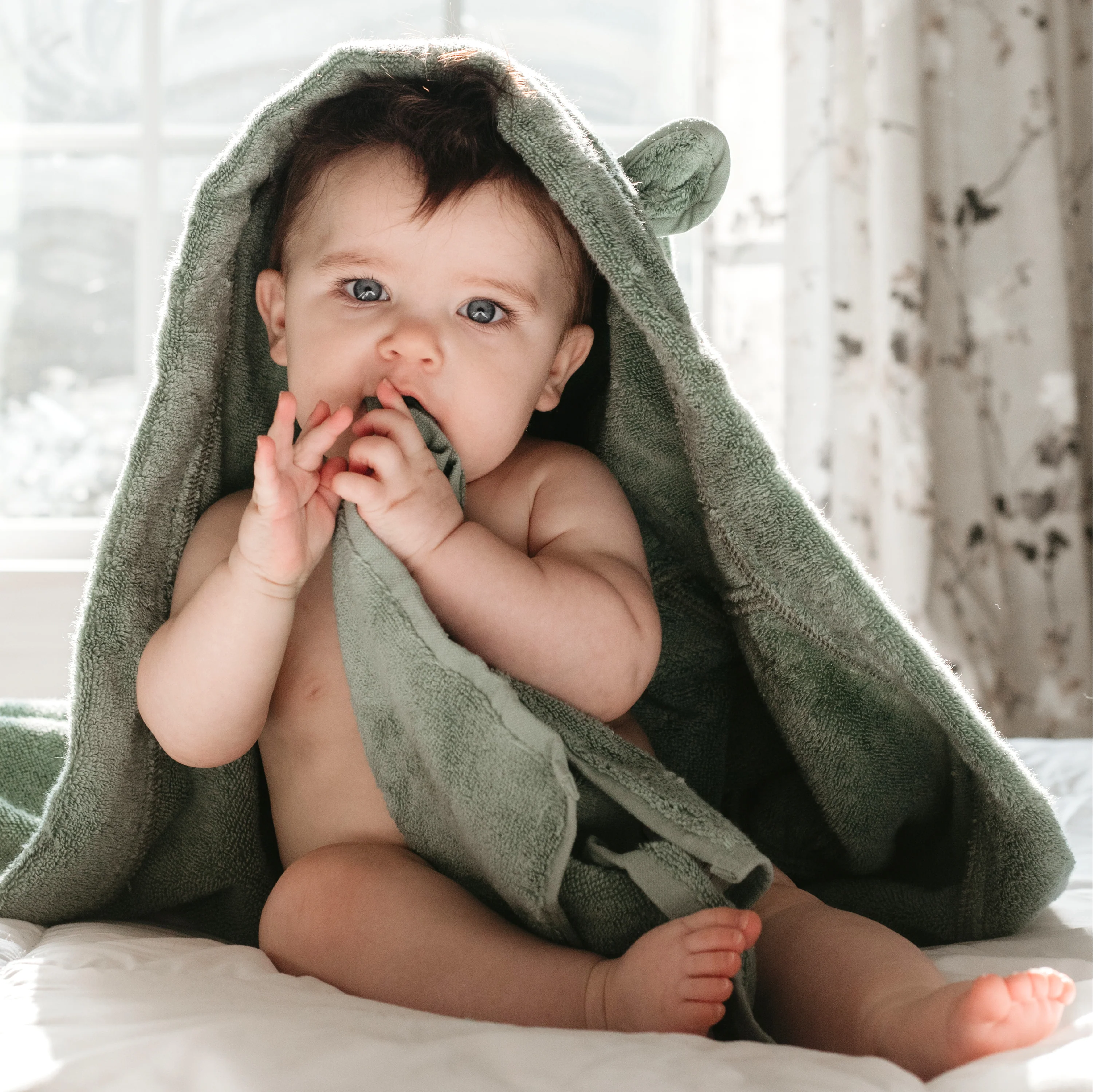 GOTS Certified, 100% Organic Cotton Hooded Baby Towel, Ultra Soft and Absorbent - Image 7