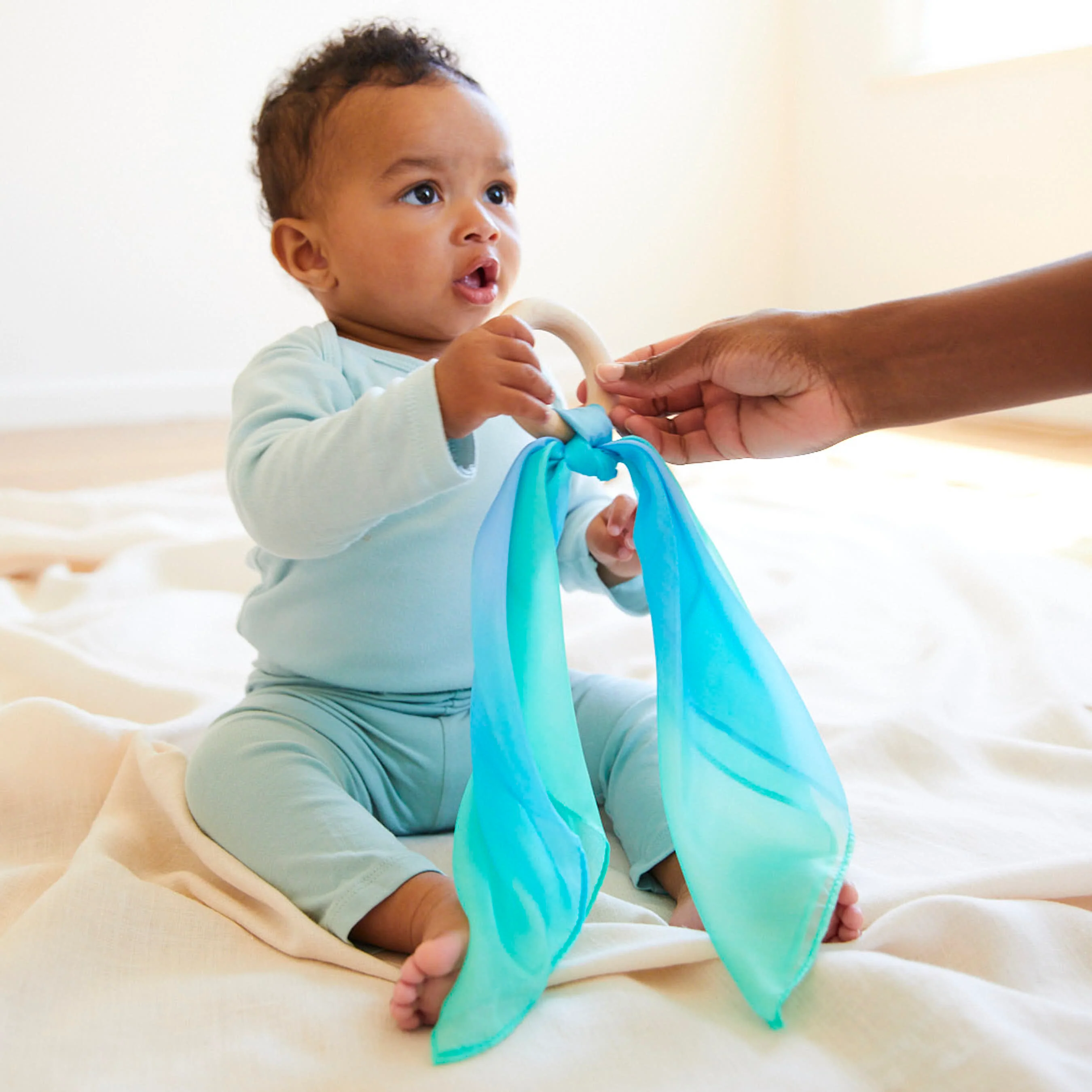 Baby Teether, Silk and FSC-Certified Wood - Image 2