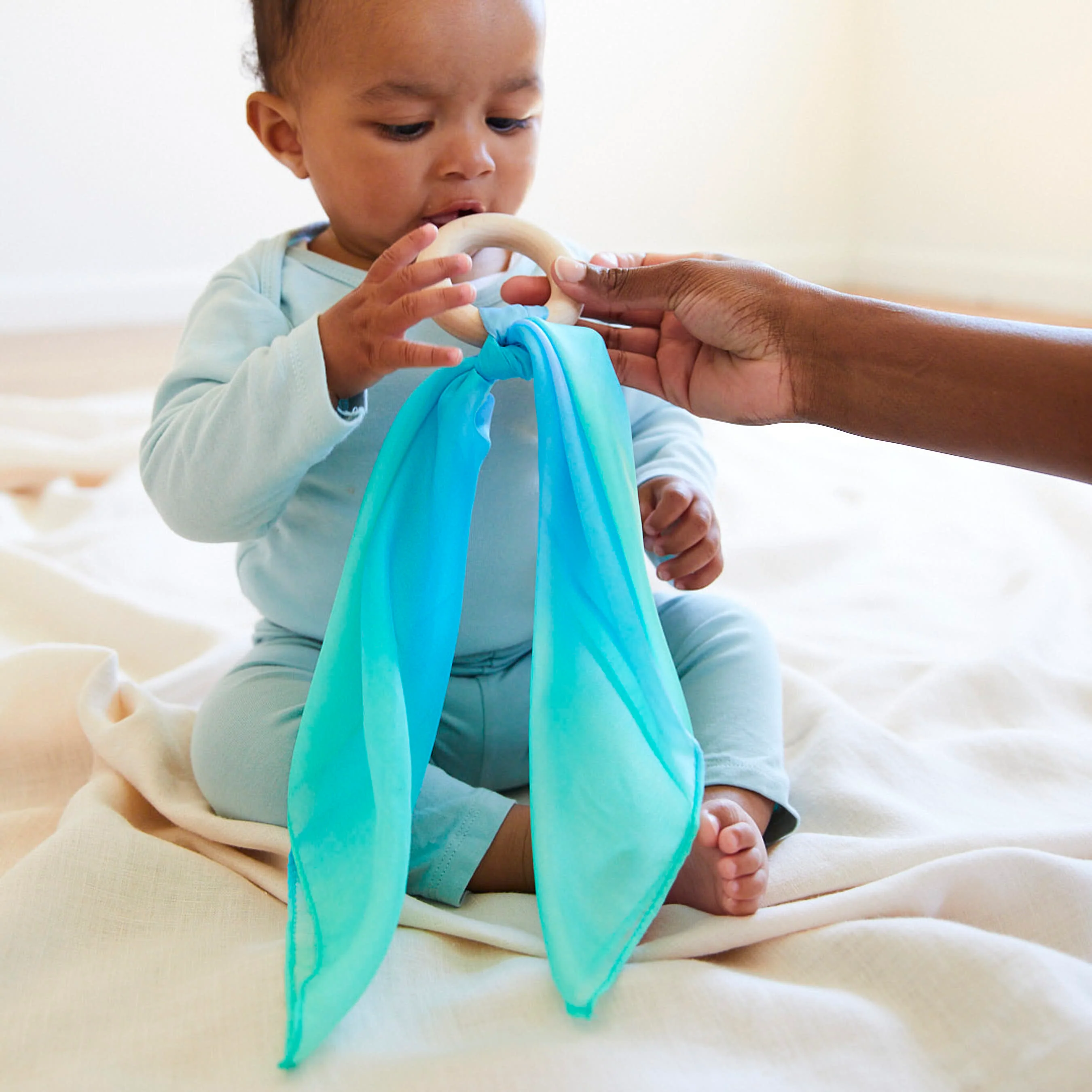 Baby Teether, Silk and FSC-Certified Wood - Image 3