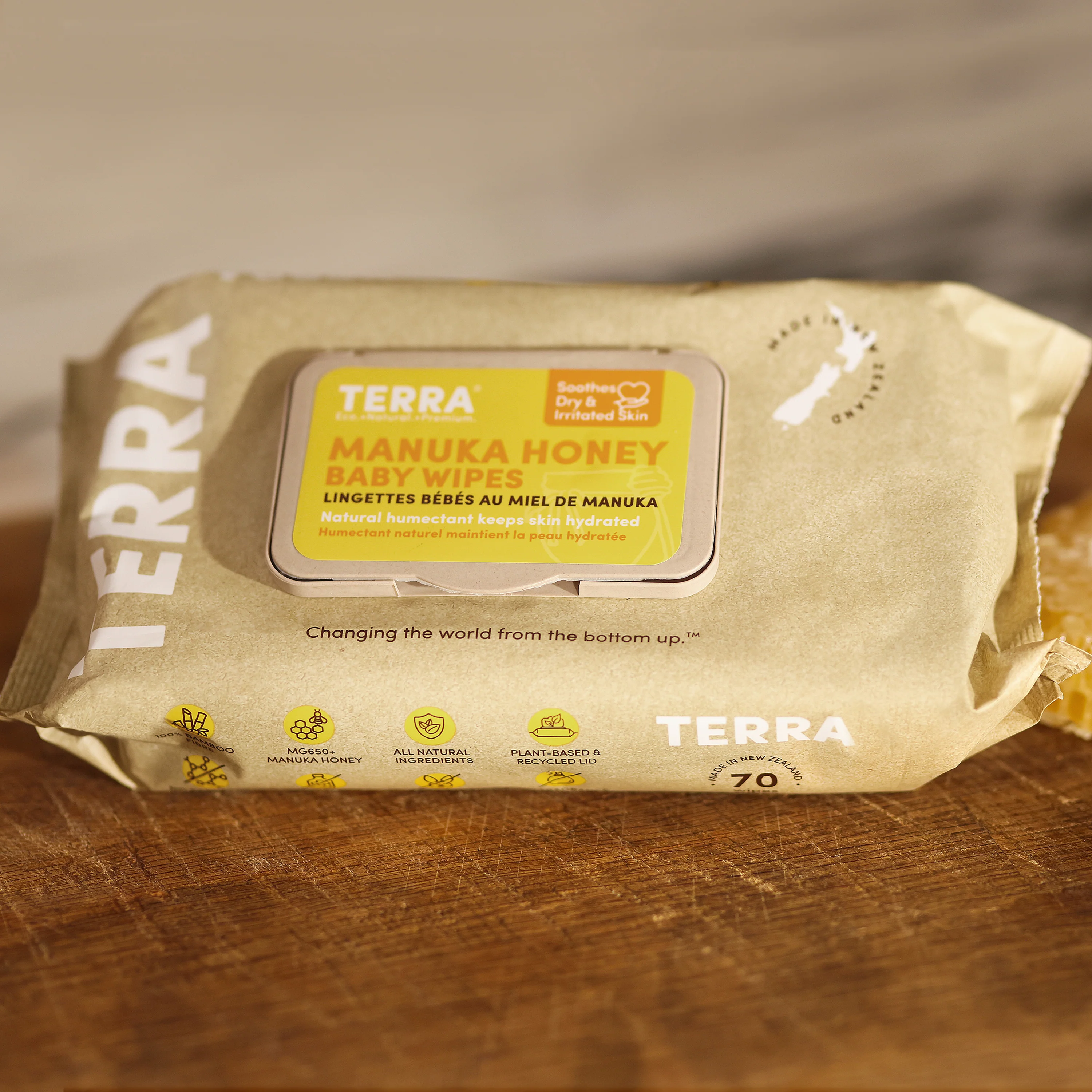 Moisturizing Baby Wipes - Manuka Honey - Image 3