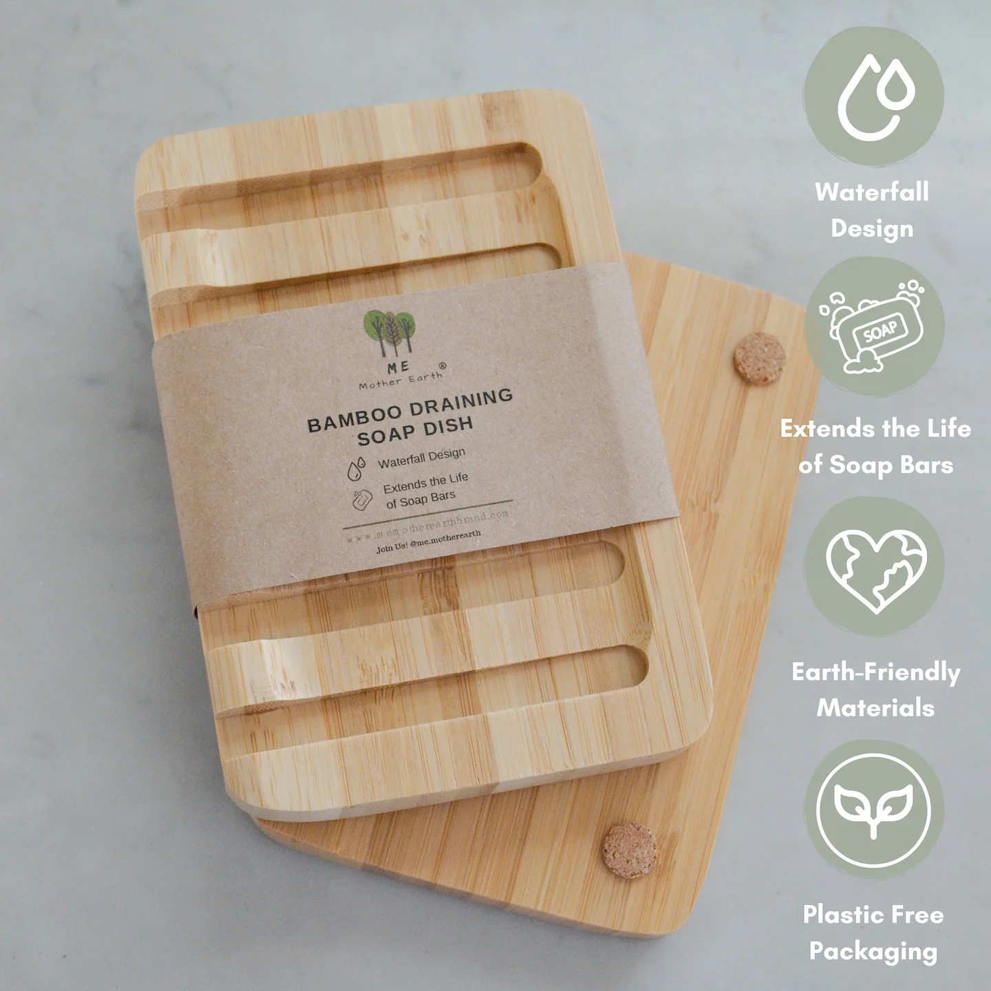 Bamboo Draining Soap Dish - Image 4