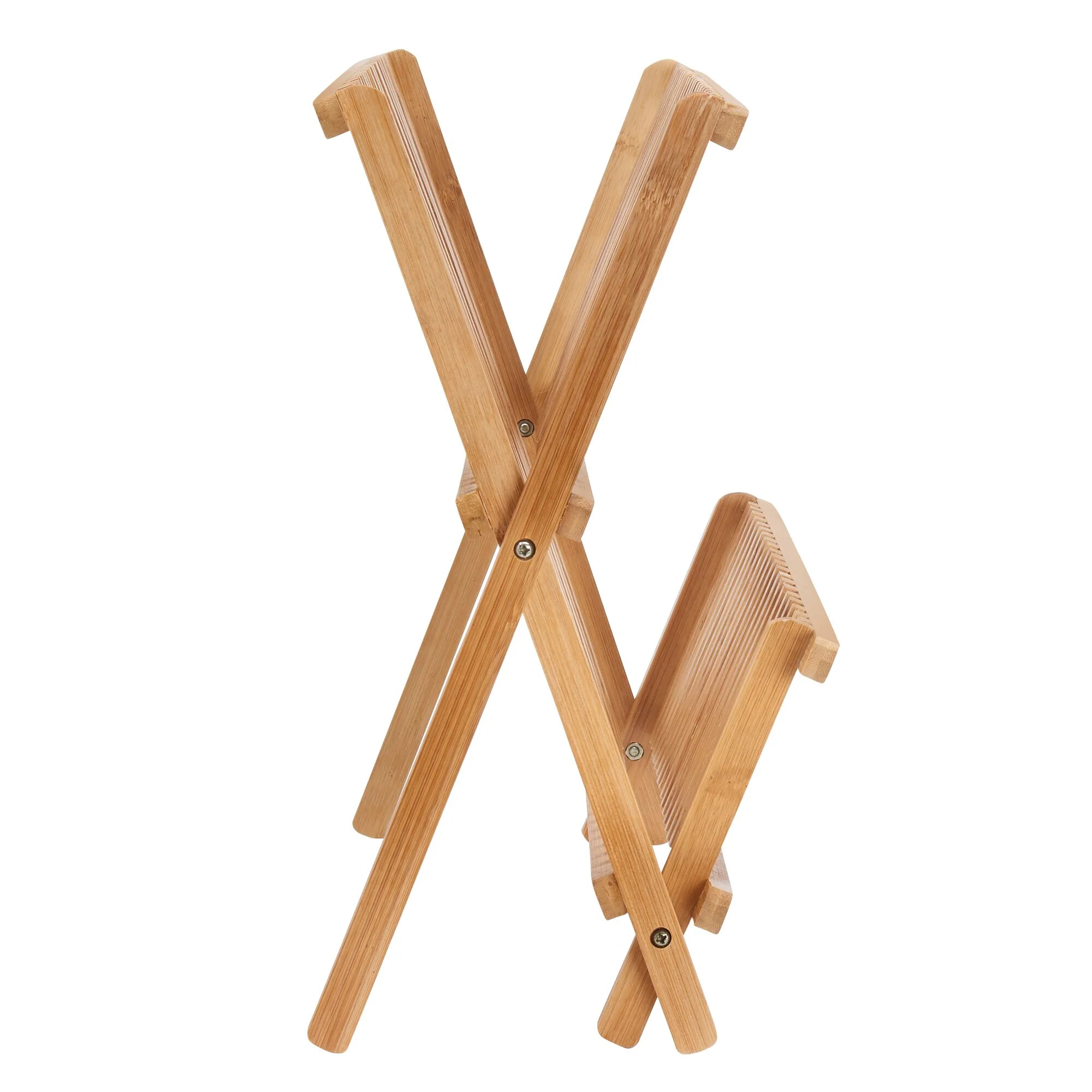 Bamboo Folding Collapsible Dish Drying Rack - Image 2