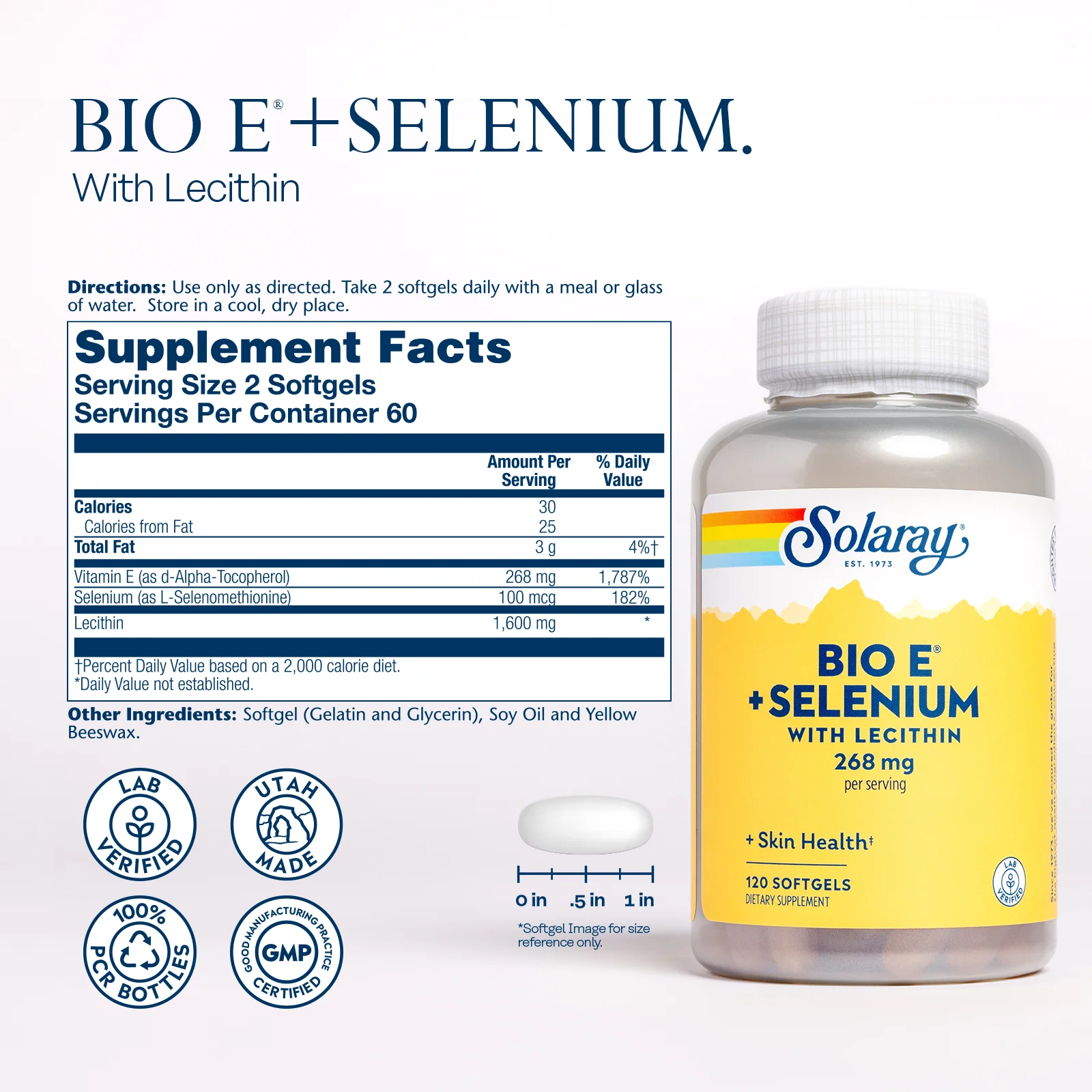 Bio E® + Selenium w Lecithin, 268 mg - Image 2