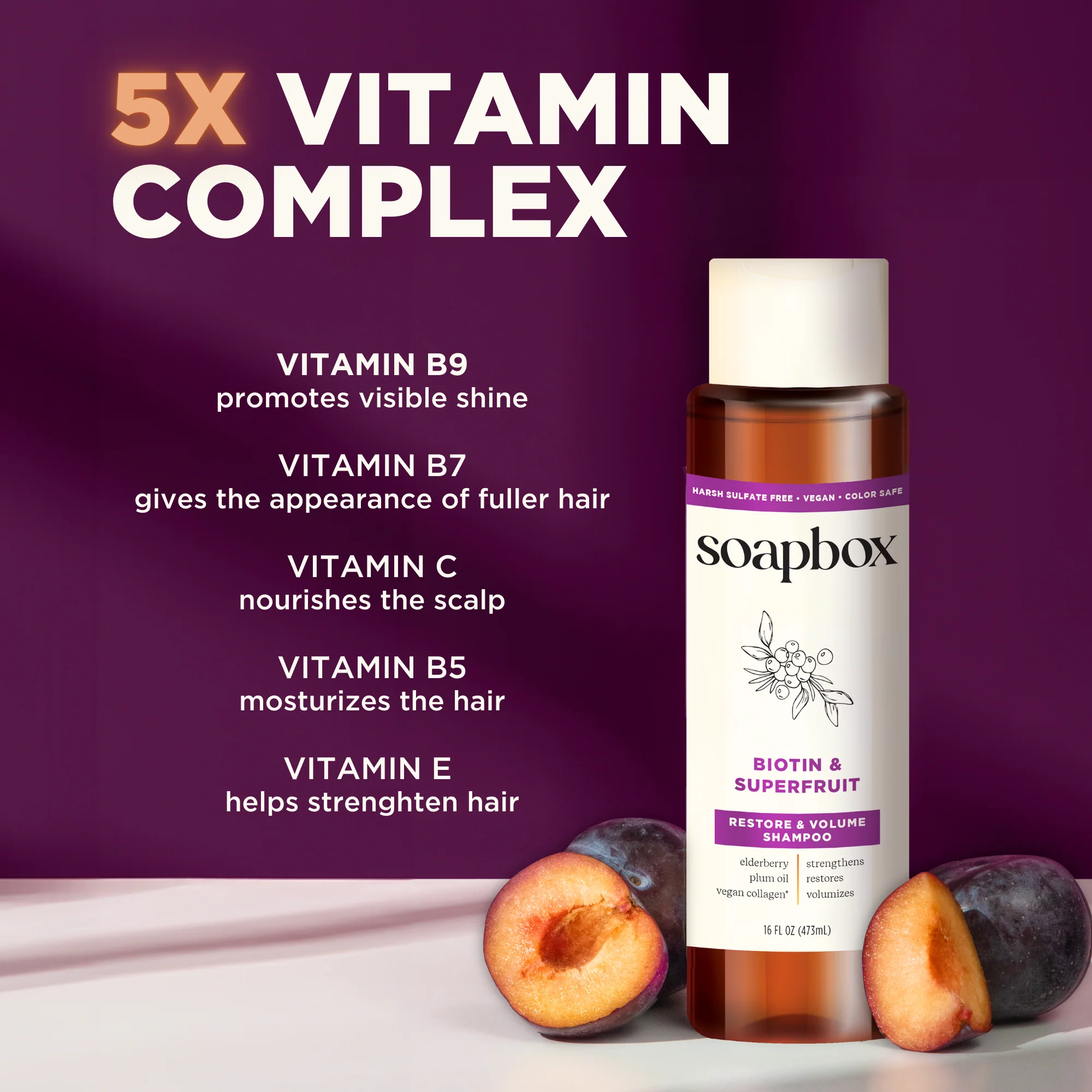 Biotin and Superfruit Restore & Volumize Shampoo - Image 5