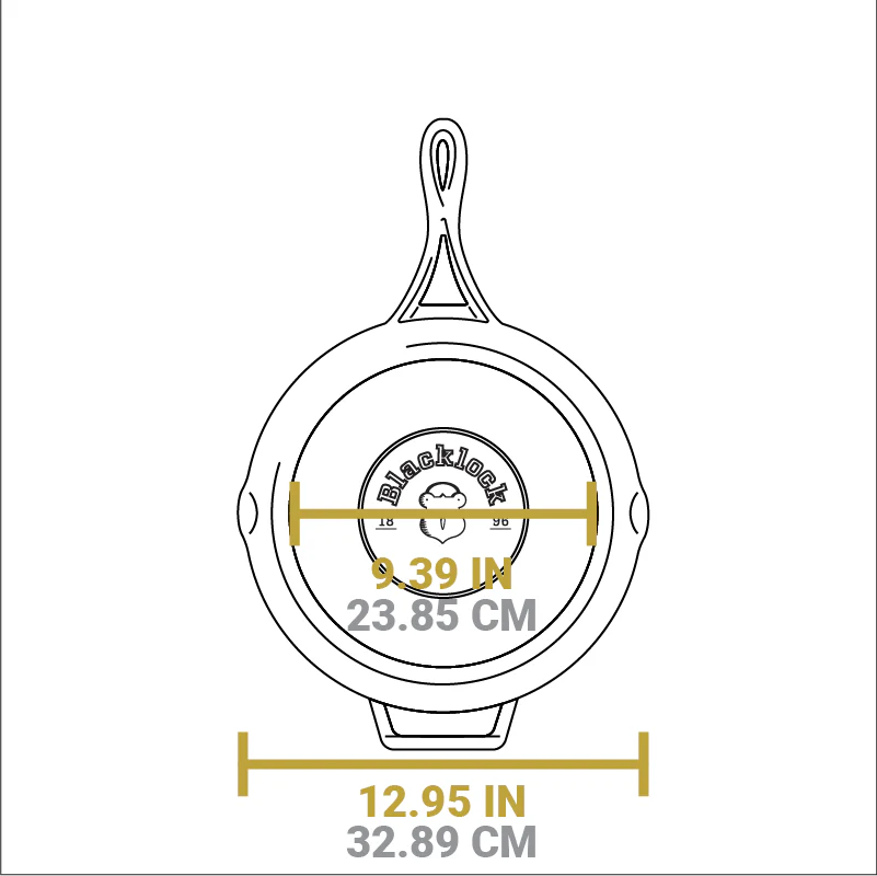 Blacklock Cast Iron Skillet - Triple Seasoned, Lightweight - Image 30