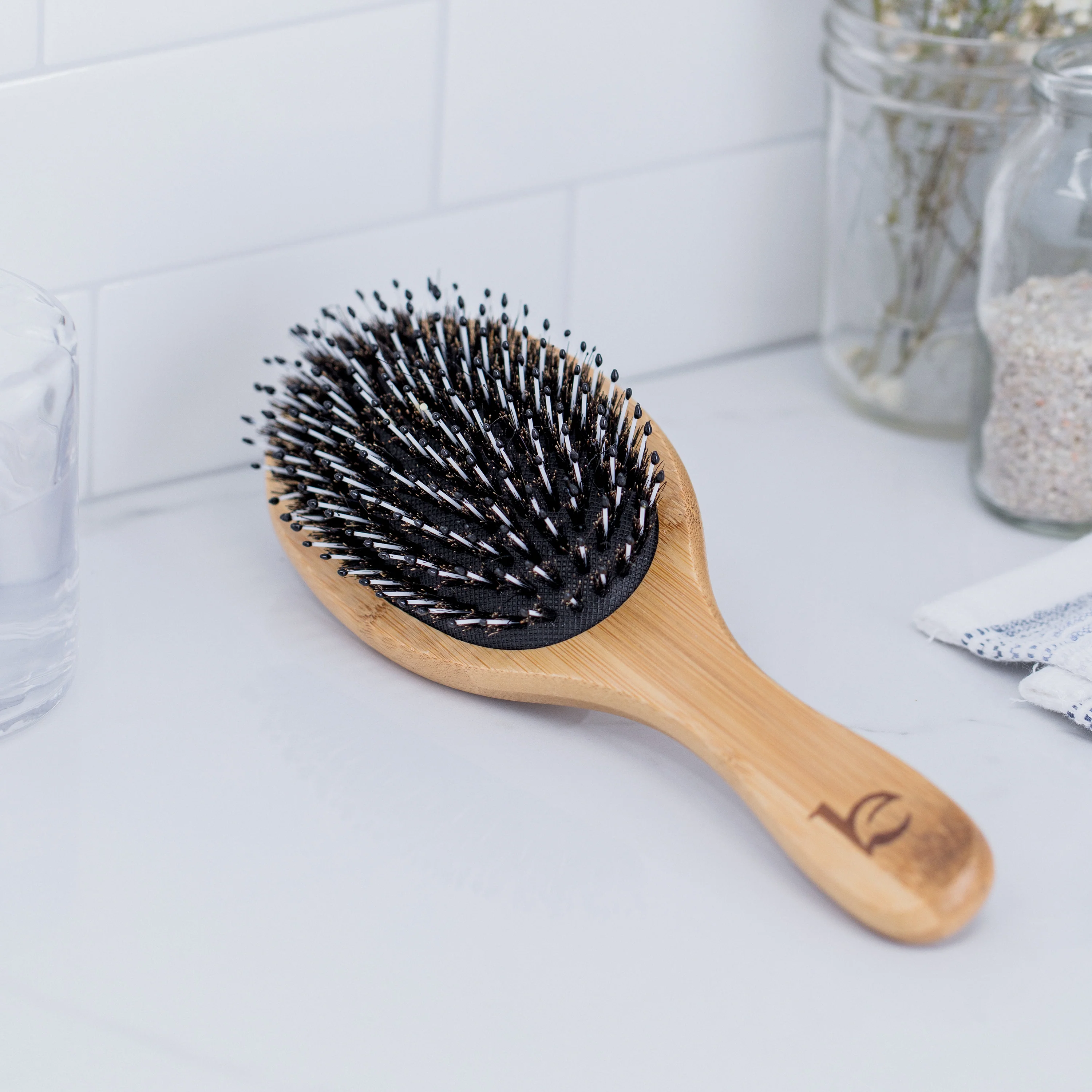 Boar Bristle Hair Brush - Image 4