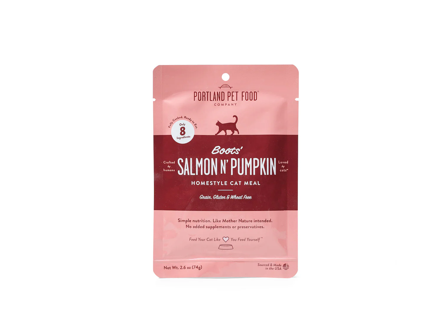 Boots' Salmon N' Pumpkin Human-Grade Cat Meal, Mixer or Meal Topper, 2.6 oz Pouch - Single - Image 2