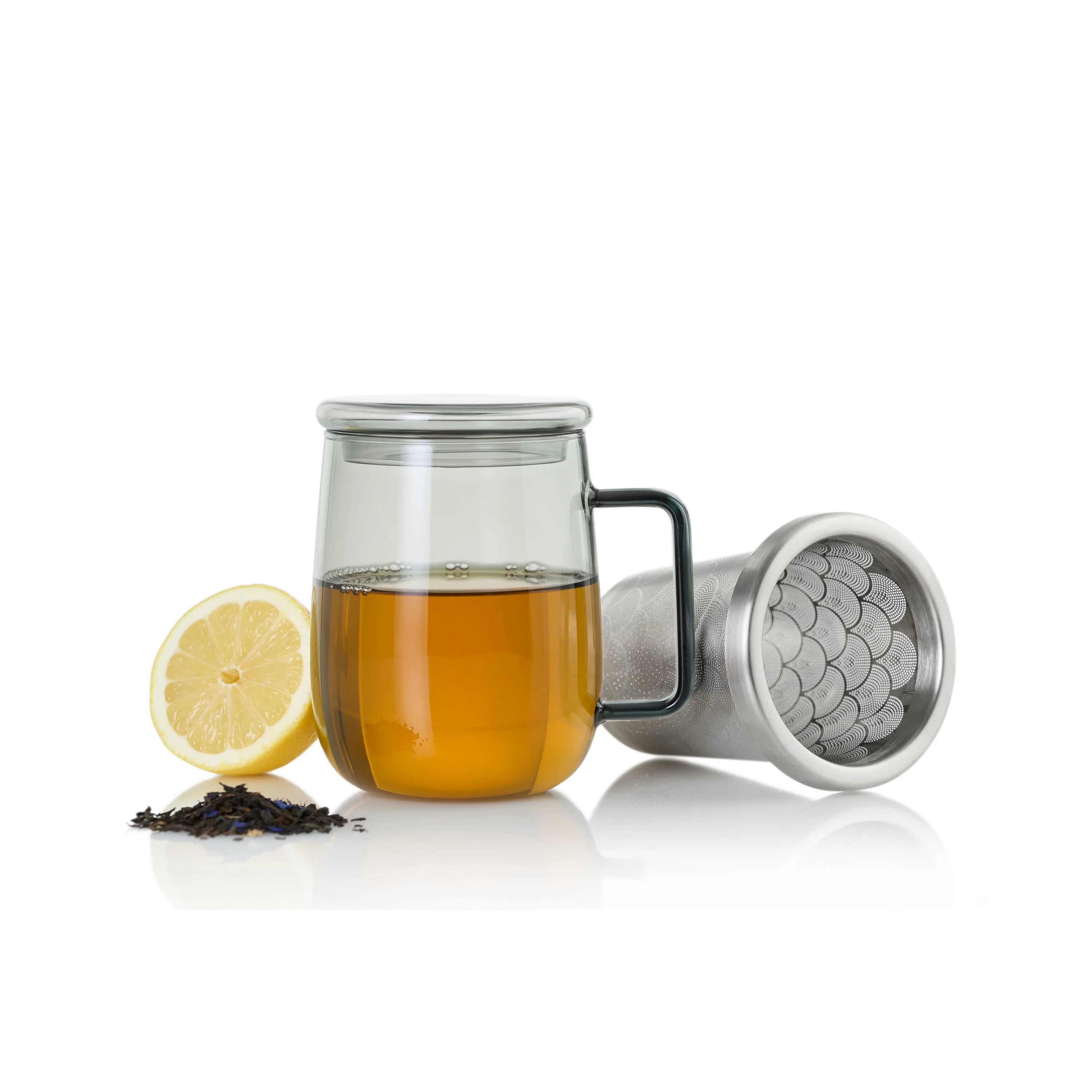 Borosilicate Glass Tea Mug with Stainless Steel Tea Infuser - Image 3