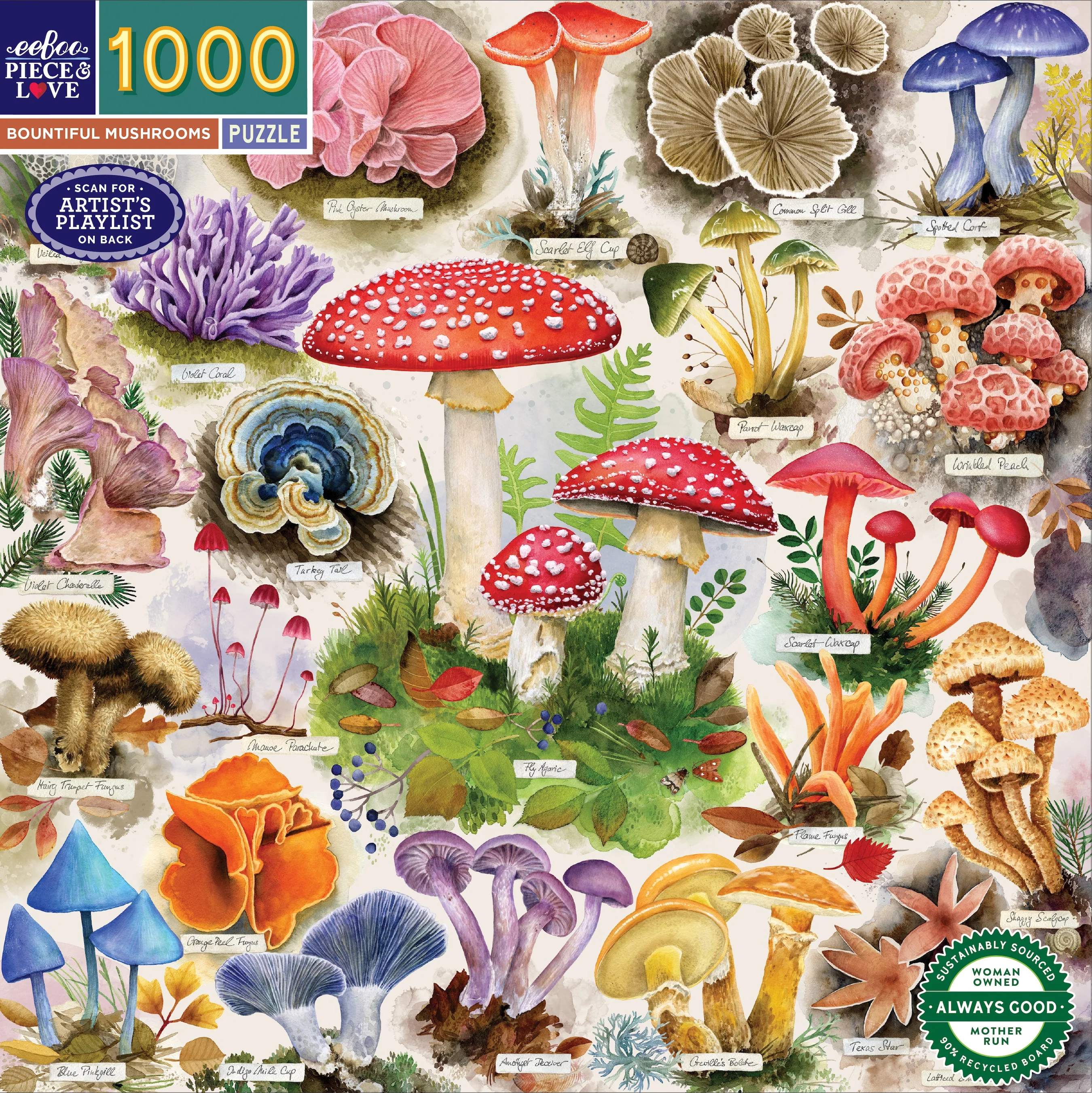 Bountiful Mushrooms 1000 Piece Puzzle - Image 4