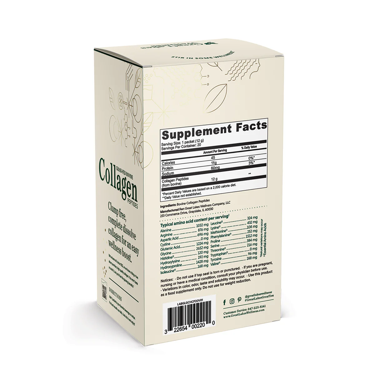 Bovine Collagen Peptides Dissolvable Powder Sticks - Image 4