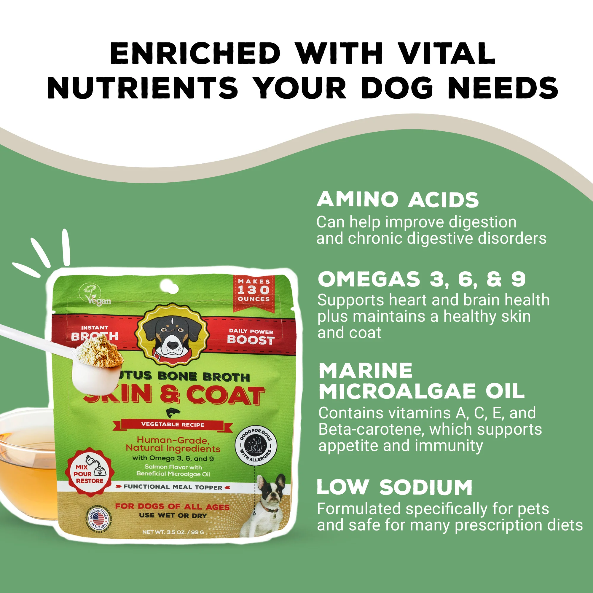 Brutus on the Go: Vegatable Skin & Coat Instant Bone Broth Mega Pack - Image 5