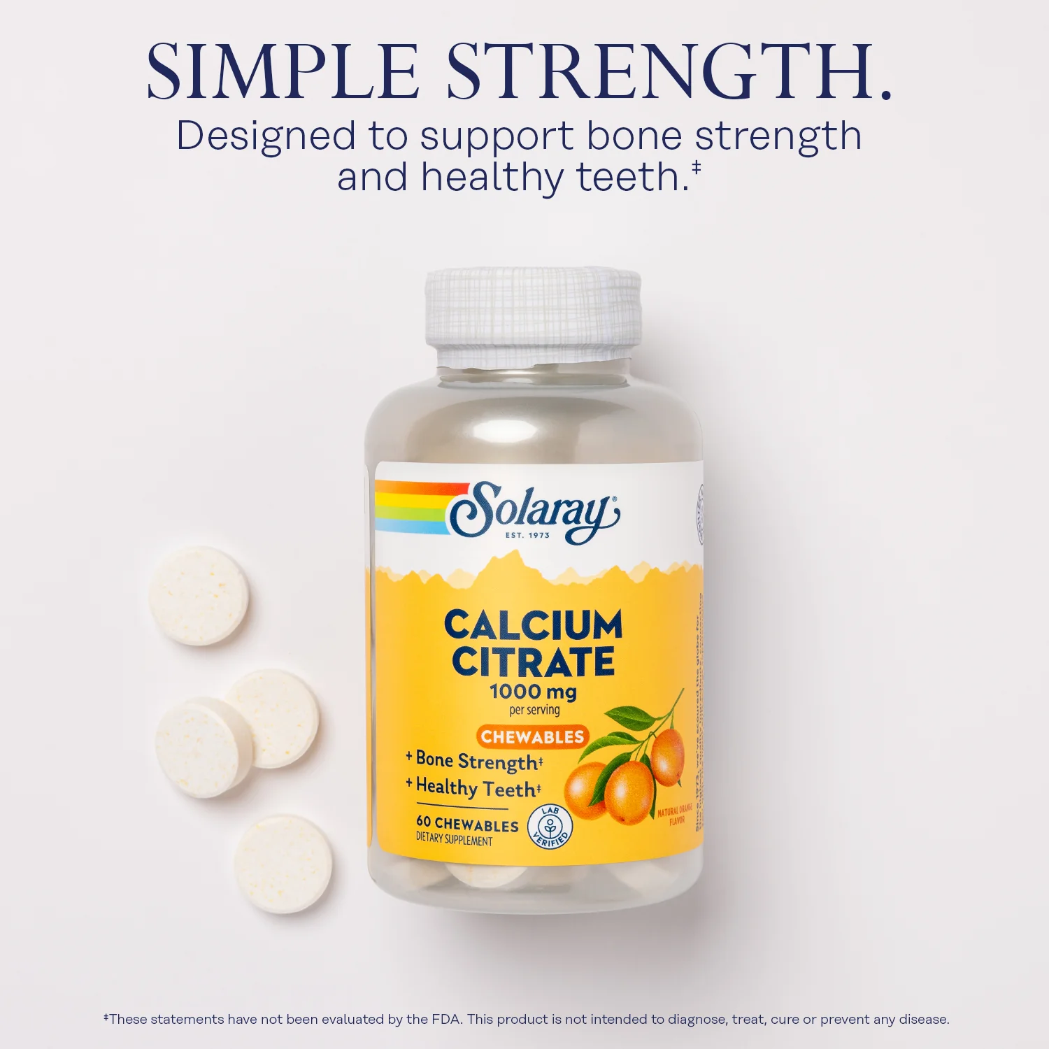 Calcium Citrate Chewable, Orange - Image 3
