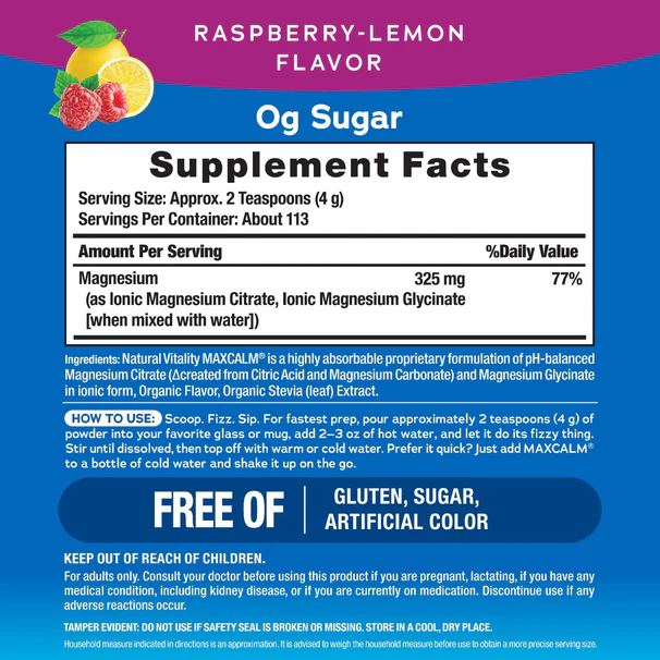 MAXCALM Powder Raspberry-Lemon - Image 6